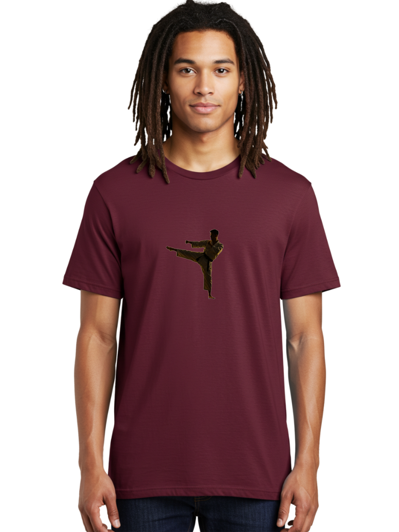 Man-Practicing-Karate Men'S Graphic Tee, 100% Cotton, Comfortable Casual Summer Wear, Machine Washable, Vintage Camera, Old Camera, Antique Camera, Black Camera, Classic Photography, Photography Equipment, Nostalgic Device, Film Camera, Bag748