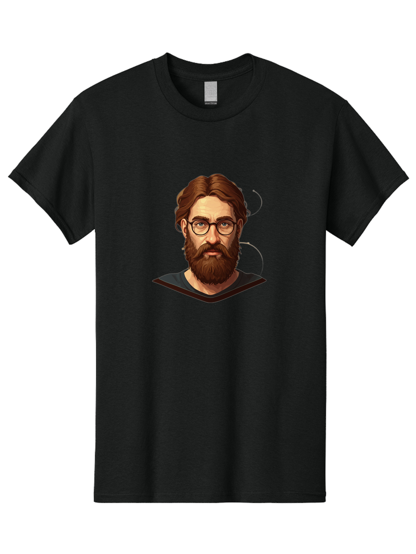 Man-With-Beard-And-Glasses Men'S Graphic Tee, 100% Cotton, Comfortable Casual Summer Wear, Machine Washable, Vintage Camera, Old Camera, Antique Camera, Black Camera, Classic Photography, Photography Equipment, Nostalgic Device, Film Camera, Bag749