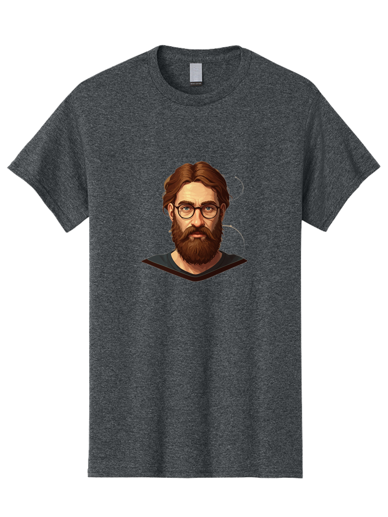 Man-With-Beard-And-Glasses Men'S Graphic Tee, 100% Cotton, Comfortable Casual Summer Wear, Machine Washable, Vintage Camera, Old Camera, Antique Camera, Black Camera, Classic Photography, Photography Equipment, Nostalgic Device, Film Camera, Bag749