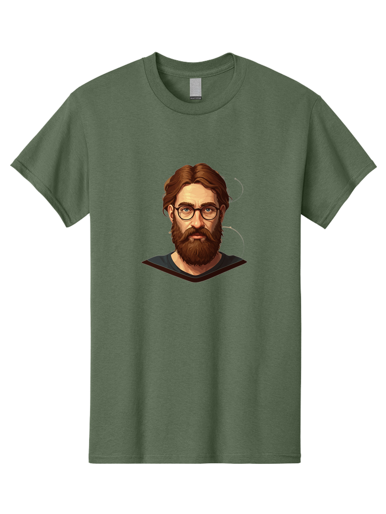 Man-With-Beard-And-Glasses Men'S Graphic Tee, 100% Cotton, Comfortable Casual Summer Wear, Machine Washable, Vintage Camera, Old Camera, Antique Camera, Black Camera, Classic Photography, Photography Equipment, Nostalgic Device, Film Camera, Bag749