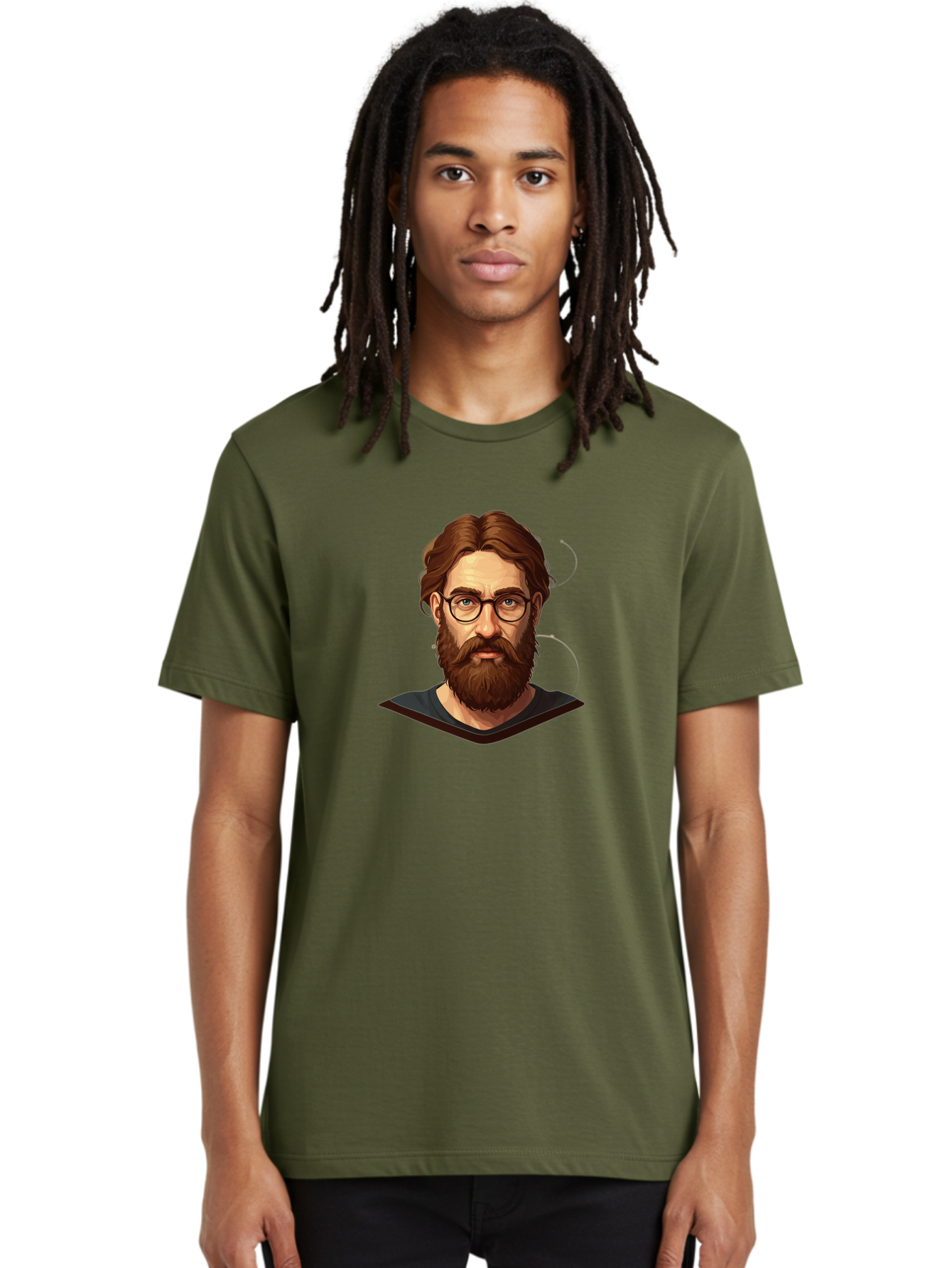 Man-With-Beard-And-Glasses Men'S Graphic Tee, 100% Cotton, Comfortable Casual Summer Wear, Machine Washable, Vintage Camera, Old Camera, Antique Camera, Black Camera, Classic Photography, Photography Equipment, Nostalgic Device, Film Camera, Bag749