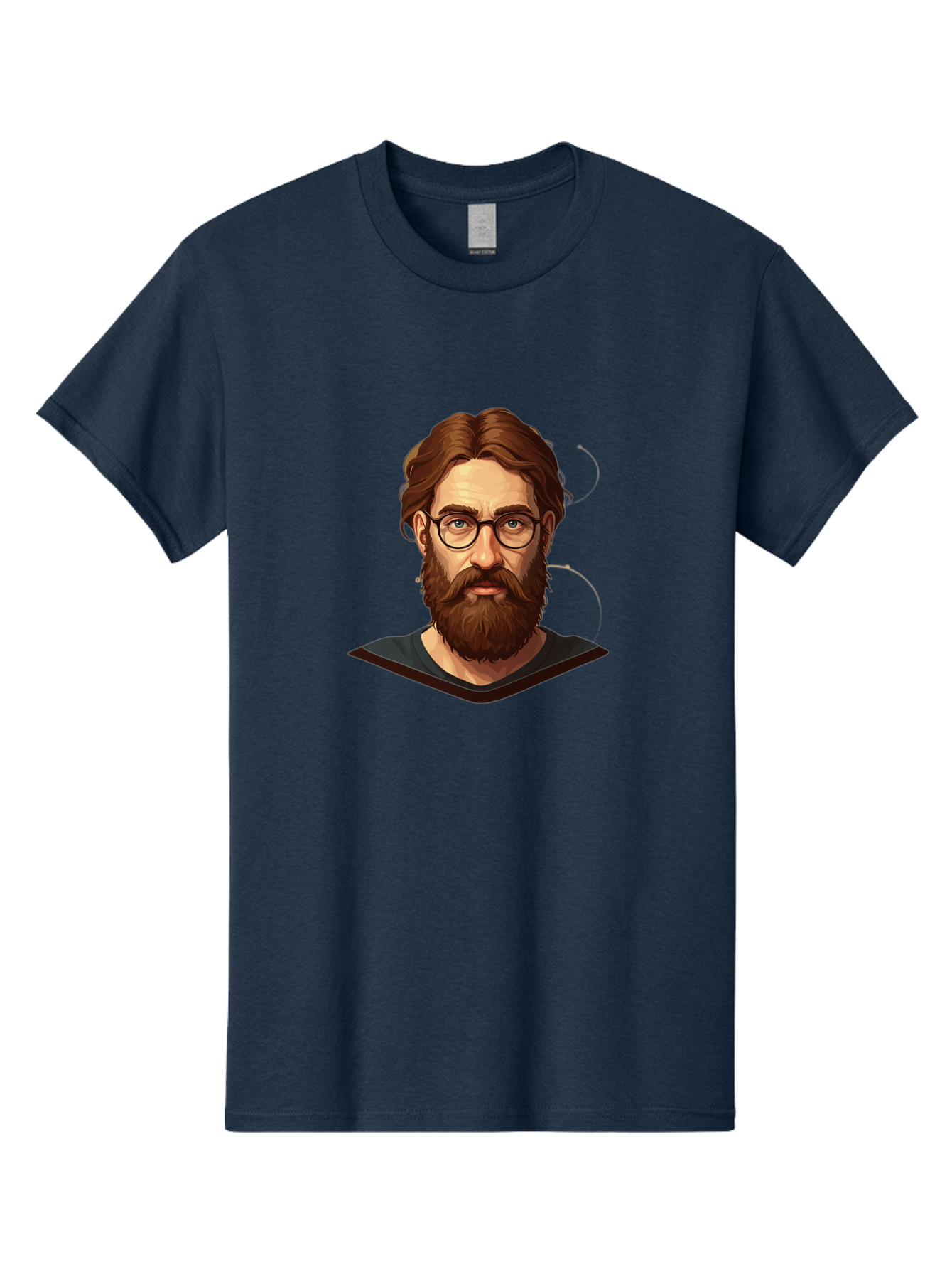 Man-With-Beard-And-Glasses Men'S Graphic Tee, 100% Cotton, Comfortable Casual Summer Wear, Machine Washable, Vintage Camera, Old Camera, Antique Camera, Black Camera, Classic Photography, Photography Equipment, Nostalgic Device, Film Camera, Bag749