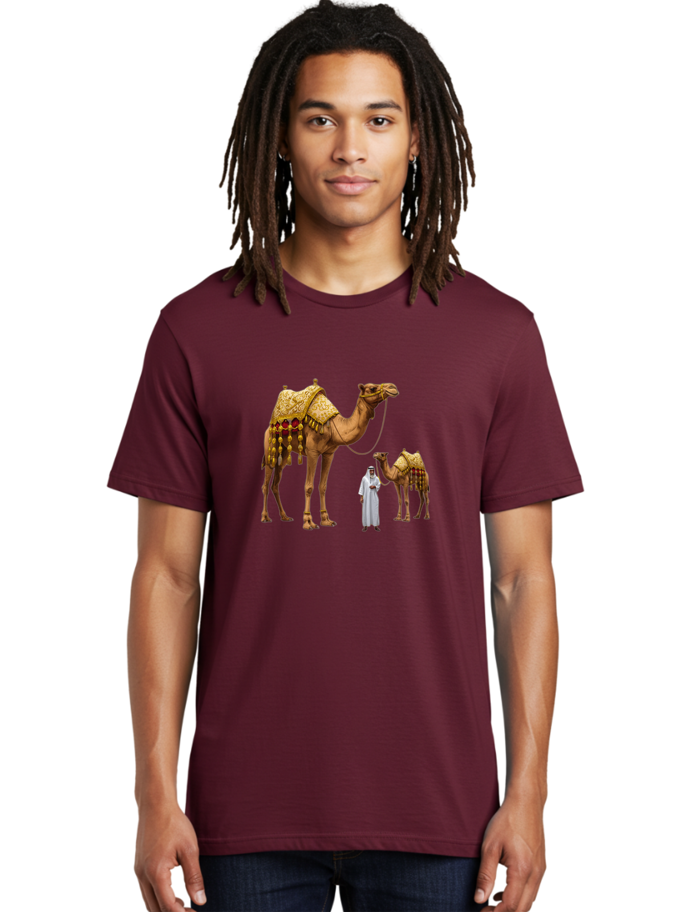 Man-With-Camels Men'S Graphic Tee, 100% Cotton, Comfortable Casual Summer Wear, Machine Washable, Vintage Camera, Old Camera, Antique Camera, Black Camera, Classic Photography, Photography Equipment, Nostalgic Device, Film Camera, Camera Art Bag751