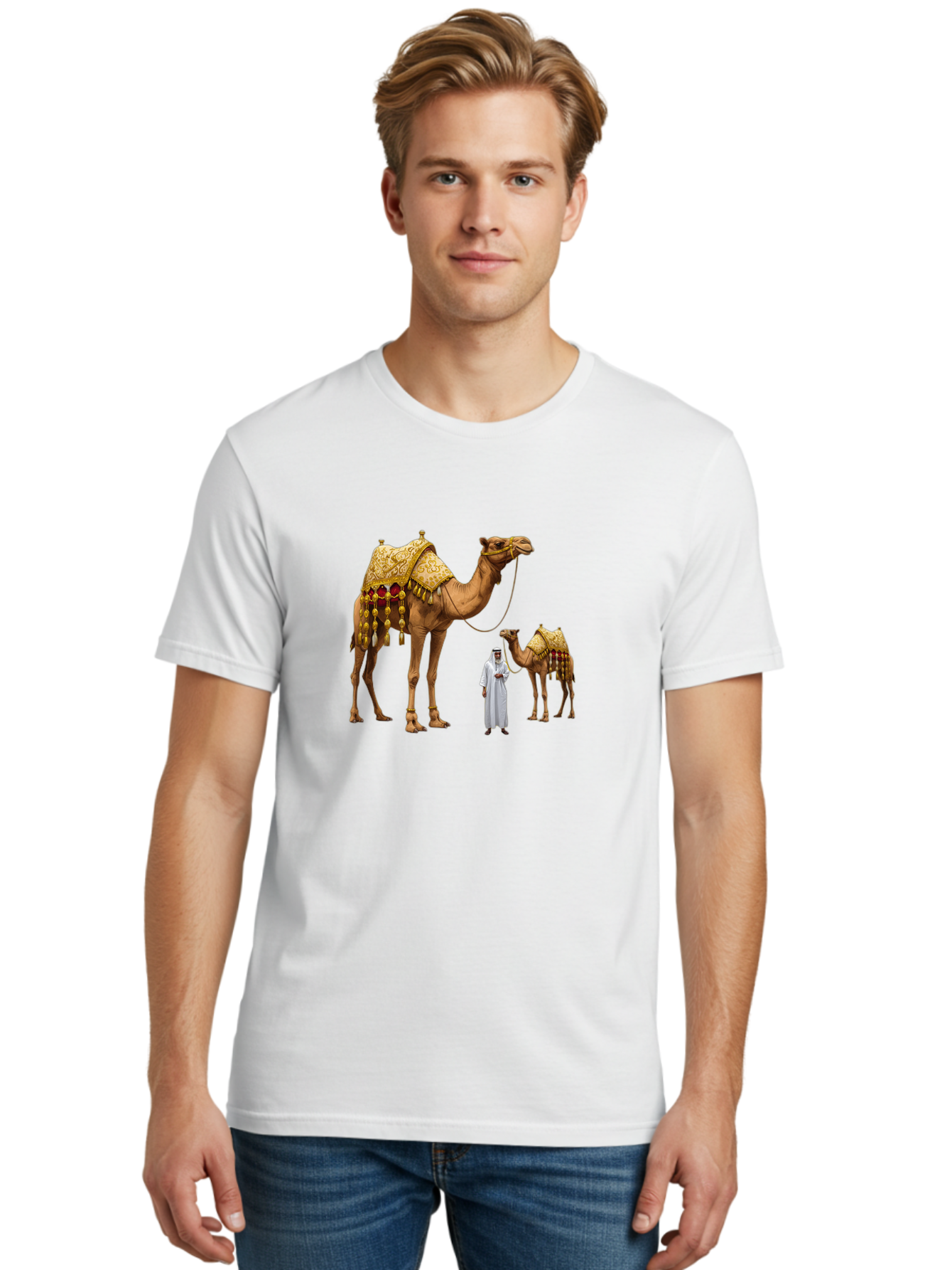 Man-With-Camels Men'S Graphic Tee, 100% Cotton, Comfortable Casual Summer Wear, Machine Washable, Vintage Camera, Old Camera, Antique Camera, Black Camera, Classic Photography, Photography Equipment, Nostalgic Device, Film Camera, Camera Art Bag751