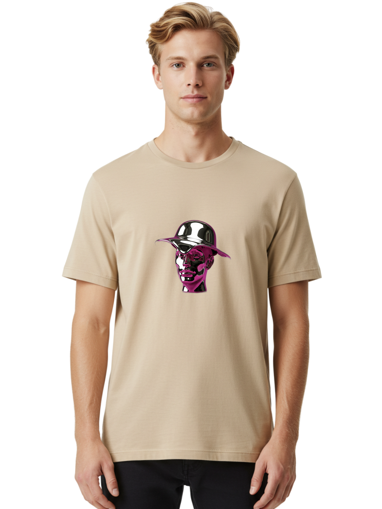 Man-With-Hat Men'S Graphic Tee, 100% Cotton, Comfortable Casual Summer Wear, Machine Washable, Vintage Camera, Old Camera, Antique Camera, Black Camera, Classic Photography, Photography Equipment, Nostalgic Device, Film Camera, Camera Art Bag752