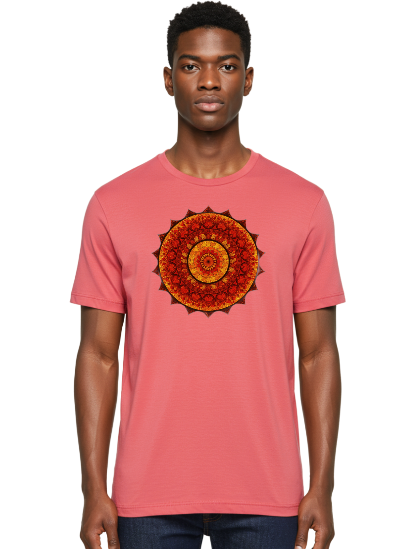 Mandala-1 Men'S Graphic Tee, 100% Cotton, Comfortable Casual Summer Wear, Machine Washable, Vintage Camera, Old Camera, Antique Camera, Black Camera, Classic Photography, Photography Equipment, Nostalgic Device, Film Camera, Camera Art Bag753