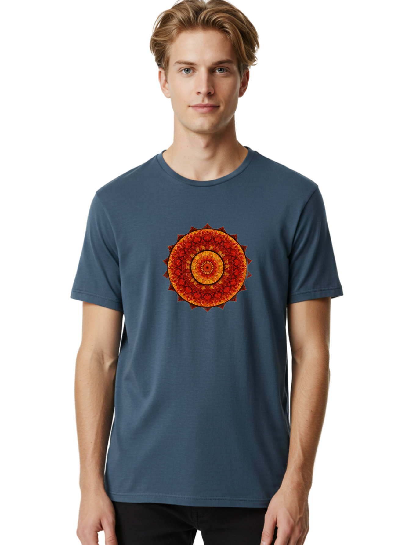 Mandala-1 Men'S Graphic Tee, 100% Cotton, Comfortable Casual Summer Wear, Machine Washable, Vintage Camera, Old Camera, Antique Camera, Black Camera, Classic Photography, Photography Equipment, Nostalgic Device, Film Camera, Camera Art Bag753