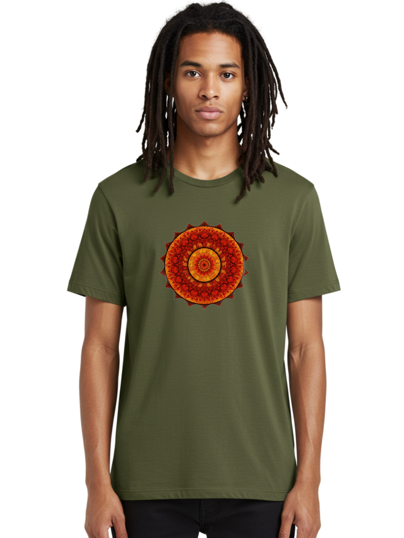 Mandala-1 Men'S Graphic Tee, 100% Cotton, Comfortable Casual Summer Wear, Machine Washable, Vintage Camera, Old Camera, Antique Camera, Black Camera, Classic Photography, Photography Equipment, Nostalgic Device, Film Camera, Camera Art Bag753