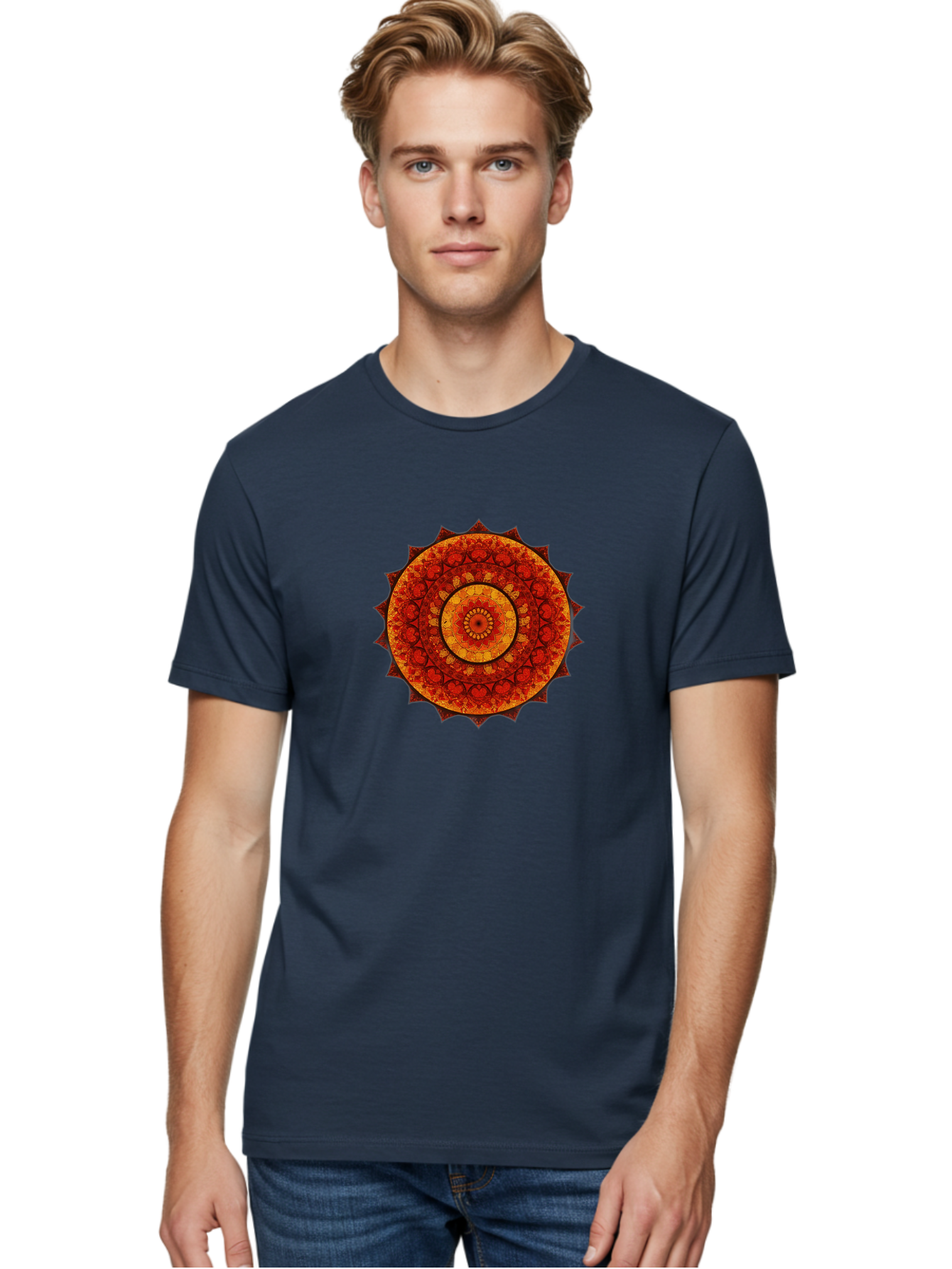 Mandala-1 Men'S Graphic Tee, 100% Cotton, Comfortable Casual Summer Wear, Machine Washable, Vintage Camera, Old Camera, Antique Camera, Black Camera, Classic Photography, Photography Equipment, Nostalgic Device, Film Camera, Camera Art Bag753