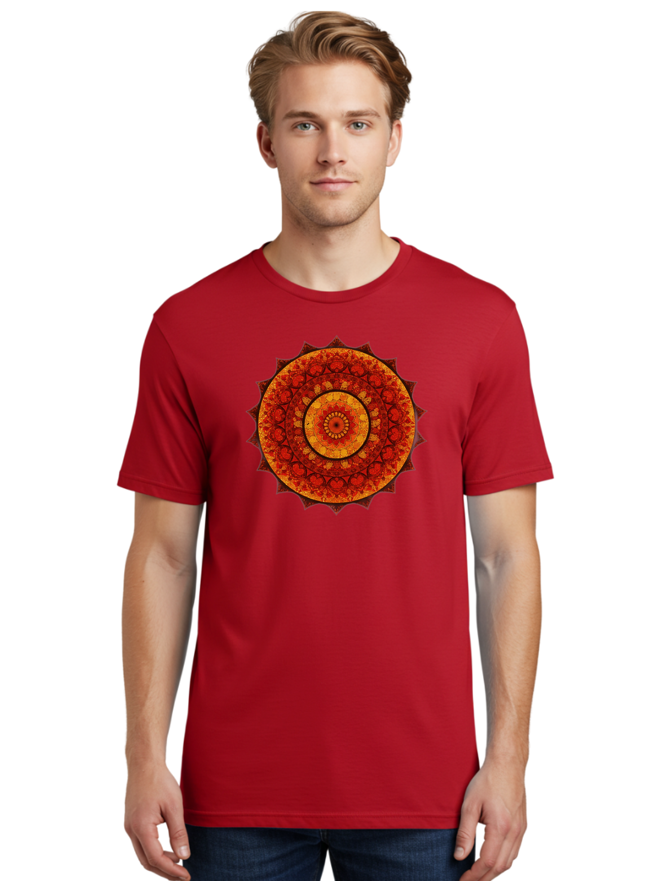 Mandala-1 Men'S Graphic Tee, 100% Cotton, Comfortable Casual Summer Wear, Machine Washable, Vintage Camera, Old Camera, Antique Camera, Black Camera, Classic Photography, Photography Equipment, Nostalgic Device, Film Camera, Camera Art Bag753