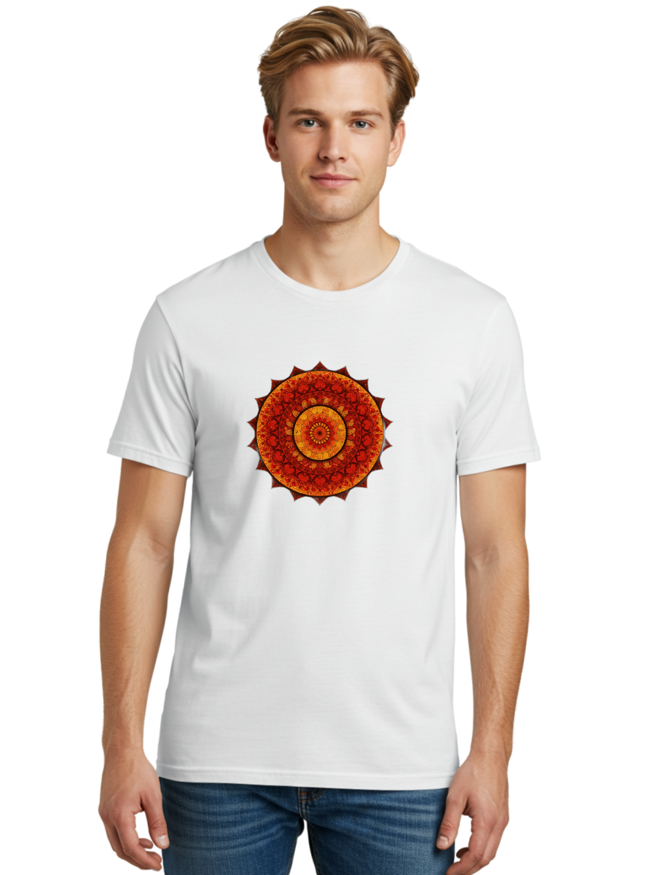 Mandala-1 Men'S Graphic Tee, 100% Cotton, Comfortable Casual Summer Wear, Machine Washable, Vintage Camera, Old Camera, Antique Camera, Black Camera, Classic Photography, Photography Equipment, Nostalgic Device, Film Camera, Camera Art Bag753