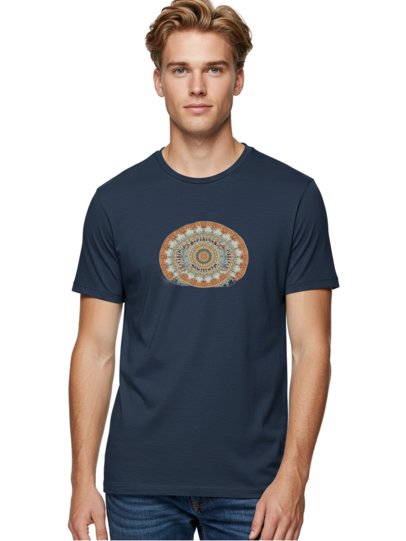 Mandala-Rug Men'S Graphic Tee, 100% Cotton, Comfortable Casual Summer Wear, Machine Washable, Vintage Camera, Old Camera, Antique Camera, Black Camera, Classic Photography, Photography Equipment, Nostalgic Device, Film Camera, Camera Art Bag754