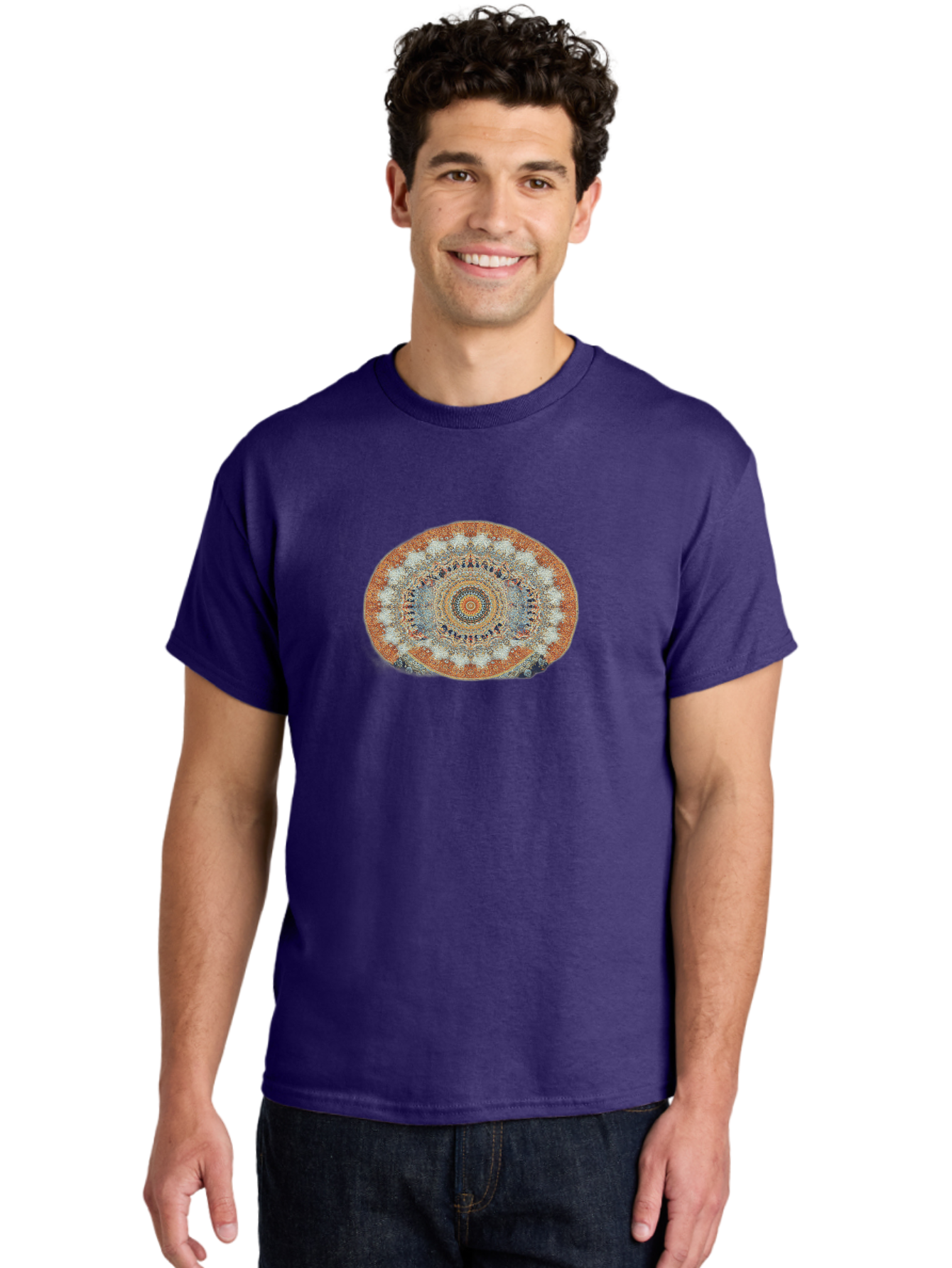 Mandala-Rug Men'S Graphic Tee, 100% Cotton, Comfortable Casual Summer Wear, Machine Washable, Vintage Camera, Old Camera, Antique Camera, Black Camera, Classic Photography, Photography Equipment, Nostalgic Device, Film Camera, Camera Art Bag754