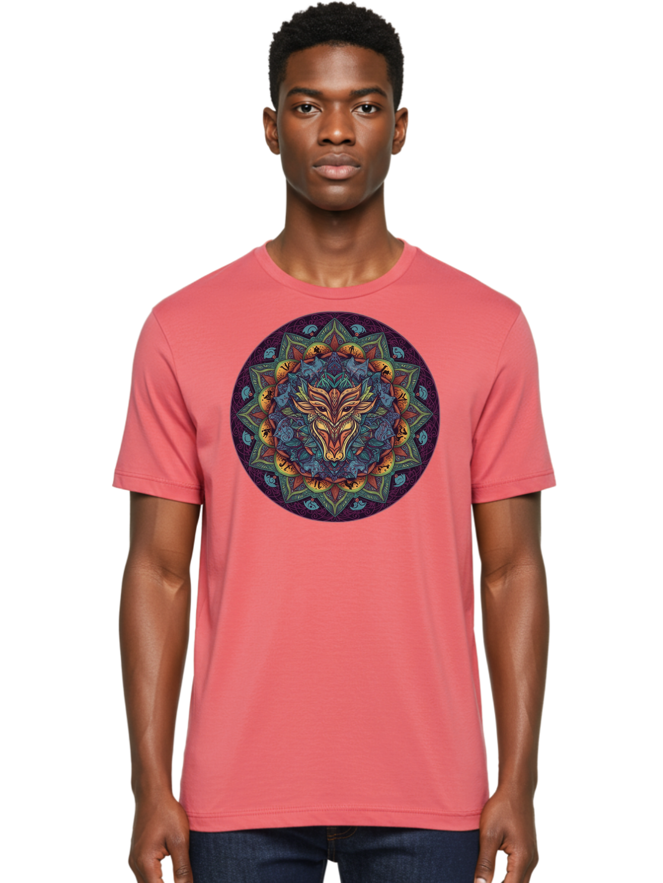 Mandala-Wolf Men'S Graphic Tee, 100% Cotton, Comfortable Casual Summer Wear, Machine Washable, Vintage Camera, Old Camera, Antique Camera, Black Camera, Classic Photography, Photography Equipment, Nostalgic Device, Film Camera, Camera Art Bag755