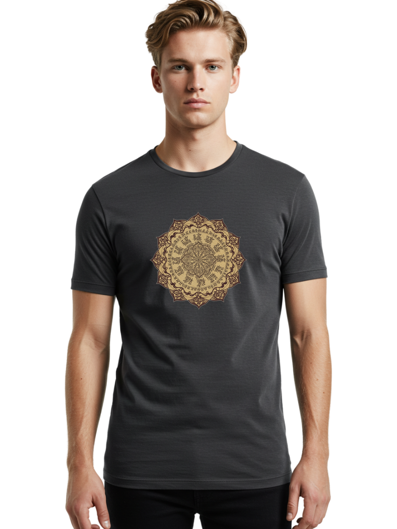 Mandala Men'S Graphic Tee, 100% Cotton, Comfortable Casual Summer Wear, Machine Washable, Vintage Camera, Old Camera, Antique Camera, Black Camera, Classic Photography, Photography Equipment, Nostalgic Device, Film Camera, Camera Art Bag756