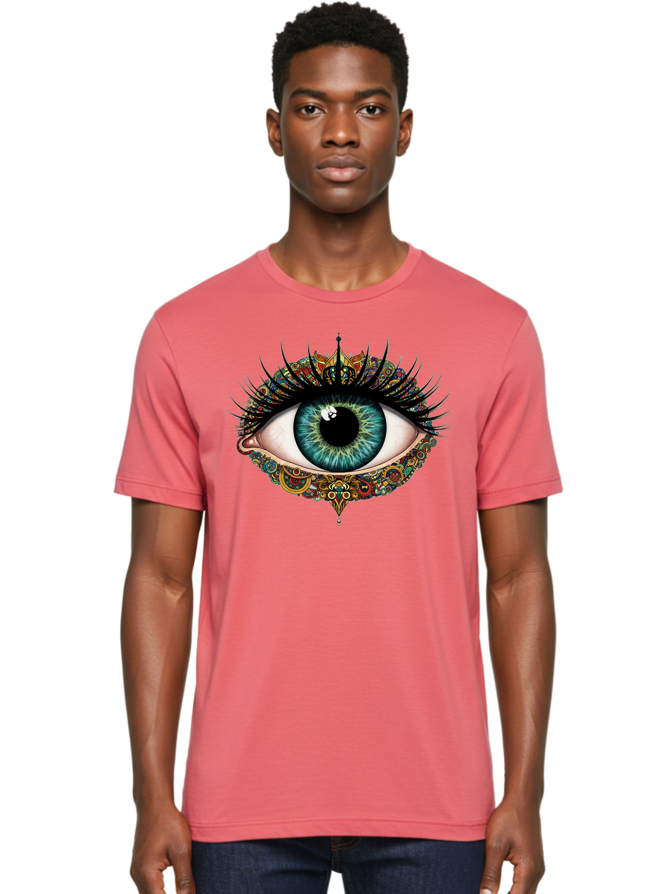 Mandalas-Eye Men'S Graphic Tee, 100% Cotton, Comfortable Casual Summer Wear, Machine Washable, Vintage Camera, Old Camera, Antique Camera, Black Camera, Classic Photography, Photography Equipment, Nostalgic Device, Film Camera, Camera Art Bag757