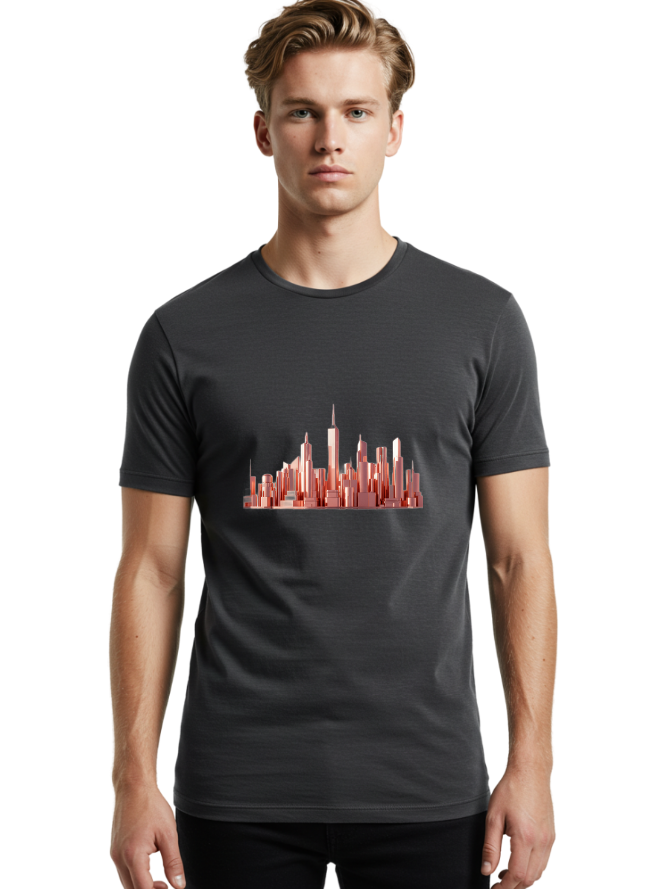 Manhattan-Skyline Men'S Graphic Tee, 100% Cotton, Comfortable Casual Summer Wear, Machine Washable, Vintage Camera, Old Camera, Antique Camera, Black Camera, Classic Photography, Photography Equipment, Nostalgic Device, Film Camera, Camera Art Bag758