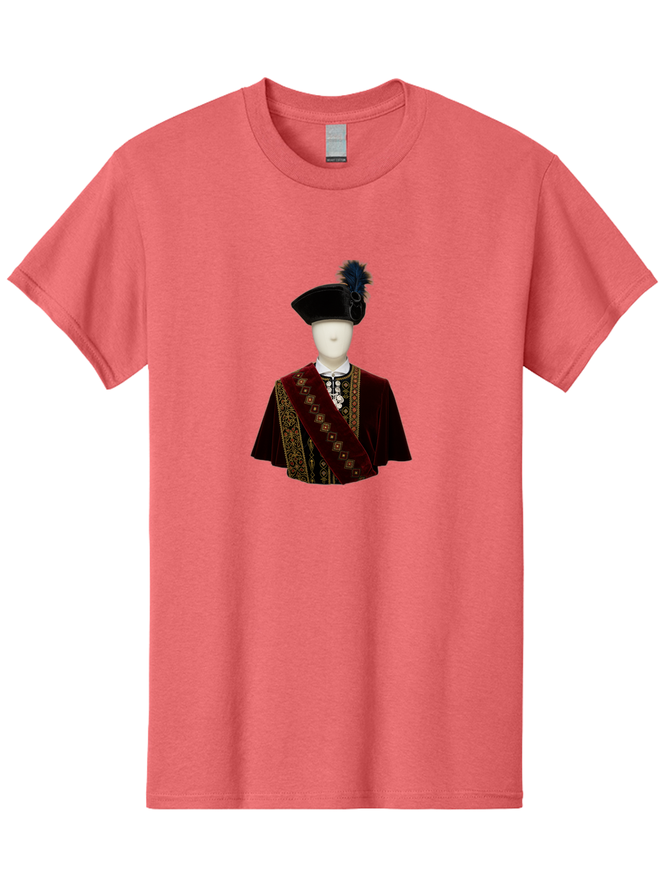 Mannequin-In-Sash-Coat-And-Hat Men'S Graphic Tee, 100% Cotton, Comfortable Casual Summer Wear, Machine Washable, Vintage Camera, Old Camera, Antique Camera, Black Camera, Classic Photography, Photography Equipment, Nostalgic Device, Bag759
