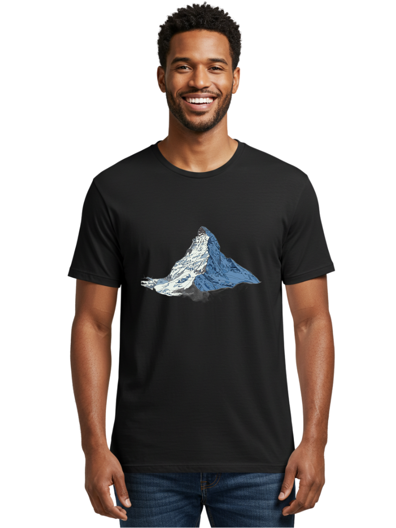 Matterhorn Men'S Graphic Tee, 100% Cotton, Comfortable Casual Summer Wear, Machine Washable, Vintage Camera, Old Camera, Antique Camera, Black Camera, Classic Photography, Photography Equipment, Nostalgic Device, Film Camera, Camera Art Bag763