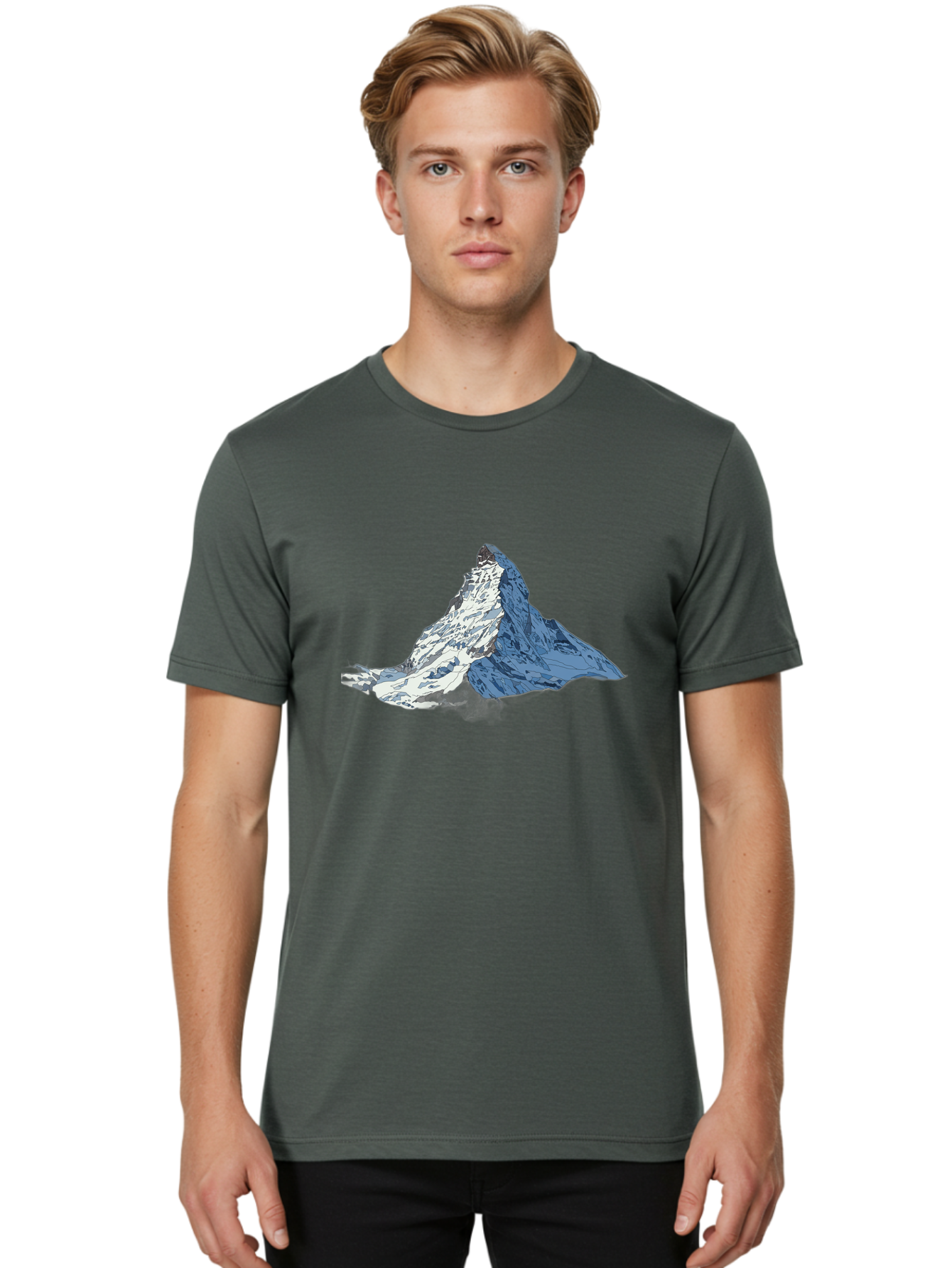 Matterhorn Men'S Graphic Tee, 100% Cotton, Comfortable Casual Summer Wear, Machine Washable, Vintage Camera, Old Camera, Antique Camera, Black Camera, Classic Photography, Photography Equipment, Nostalgic Device, Film Camera, Camera Art Bag763