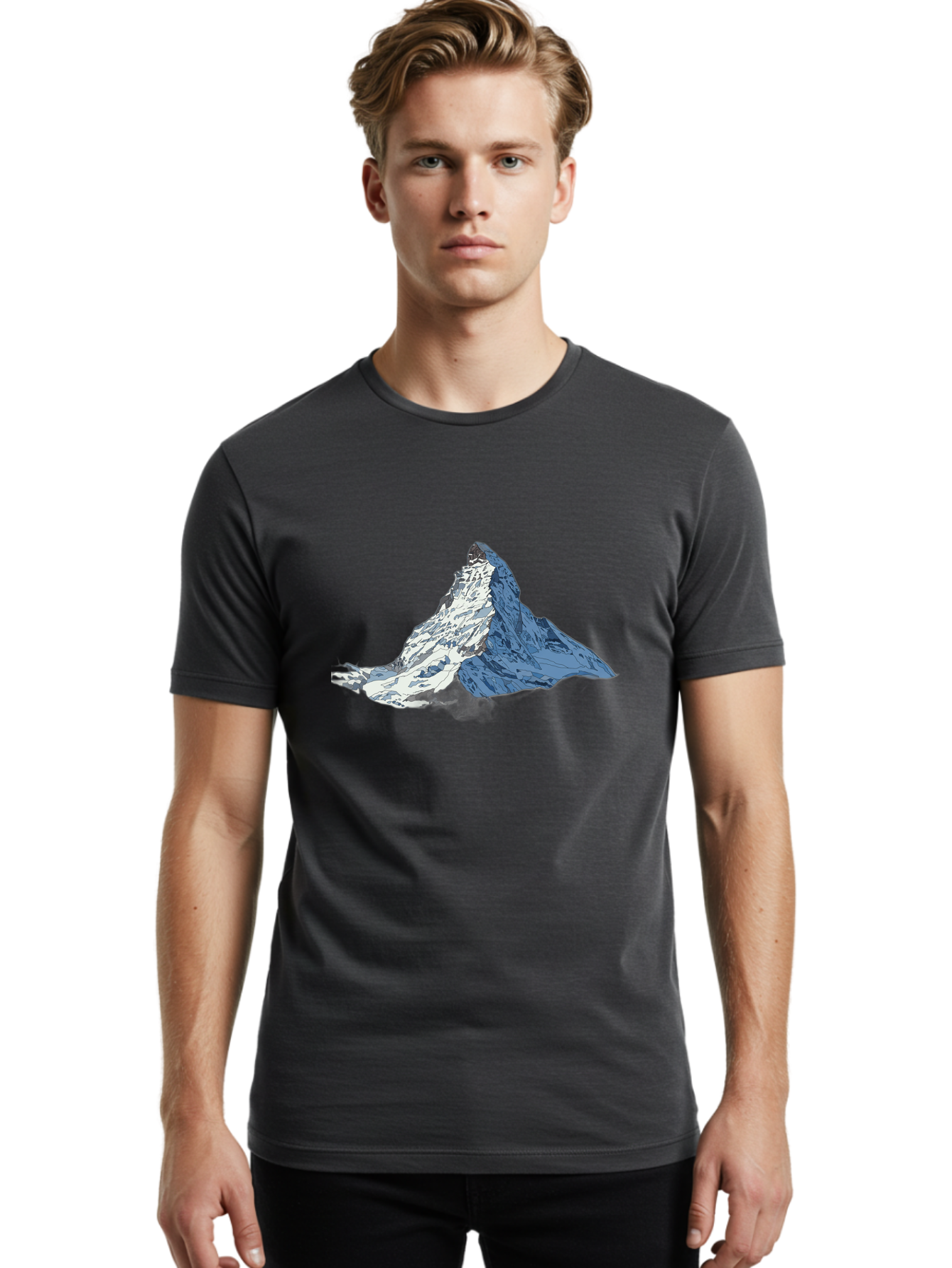 Matterhorn Men'S Graphic Tee, 100% Cotton, Comfortable Casual Summer Wear, Machine Washable, Vintage Camera, Old Camera, Antique Camera, Black Camera, Classic Photography, Photography Equipment, Nostalgic Device, Film Camera, Camera Art Bag763