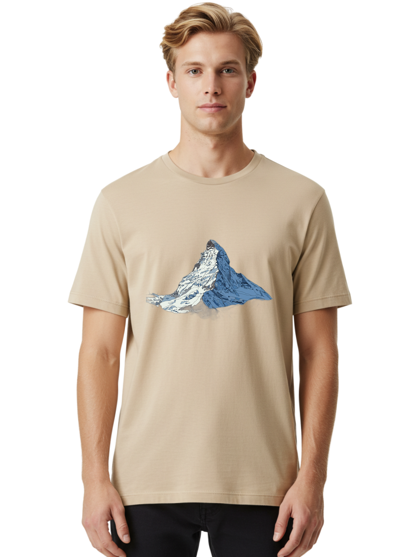 Matterhorn Men'S Graphic Tee, 100% Cotton, Comfortable Casual Summer Wear, Machine Washable, Vintage Camera, Old Camera, Antique Camera, Black Camera, Classic Photography, Photography Equipment, Nostalgic Device, Film Camera, Camera Art Bag763