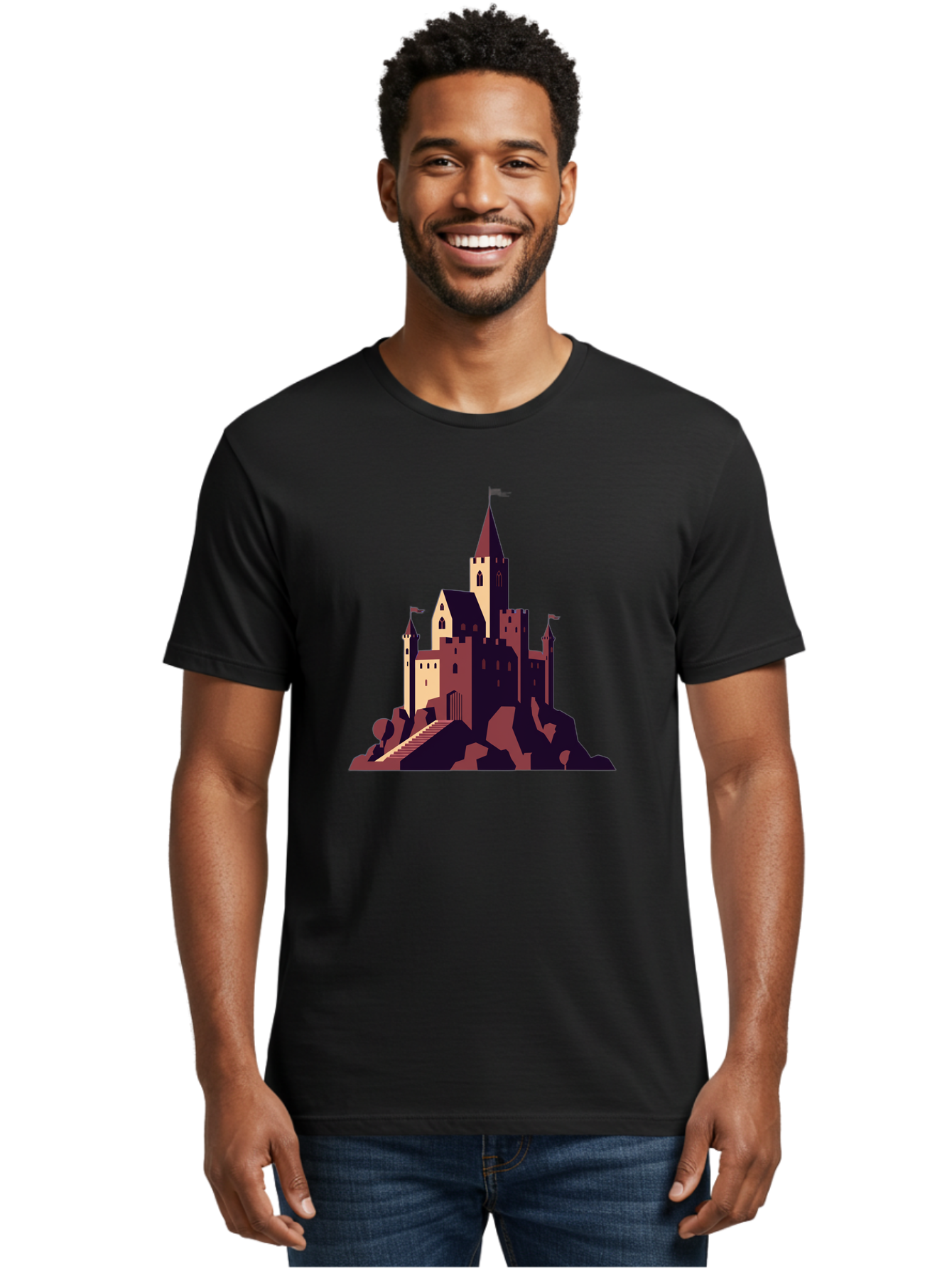 Medieval-Castle Men'S Graphic Tee, 100% Cotton, Comfortable Casual Summer Wear, Machine Washable, Vintage Camera, Old Camera, Antique Camera, Black Camera, Classic Photography, Photography Equipment, Nostalgic Device, Film Camera, Camera Art Bag765