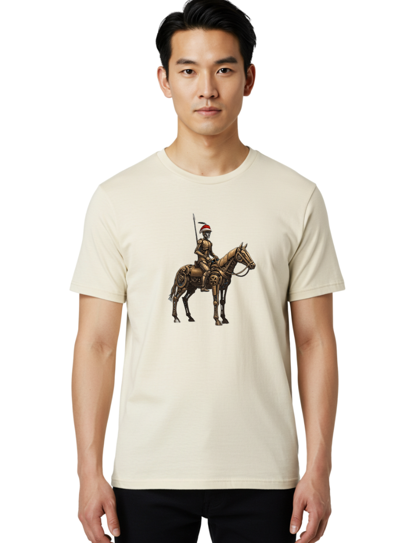 Medieval-Knight-Robot Men'S Graphic Tee, 100% Cotton, Comfortable Casual Summer Wear, Machine Washable, Vintage Camera, Old Camera, Antique Camera, Black Camera, Classic Photography, Photography Equipment, Nostalgic Device, Film Camera, Bag767