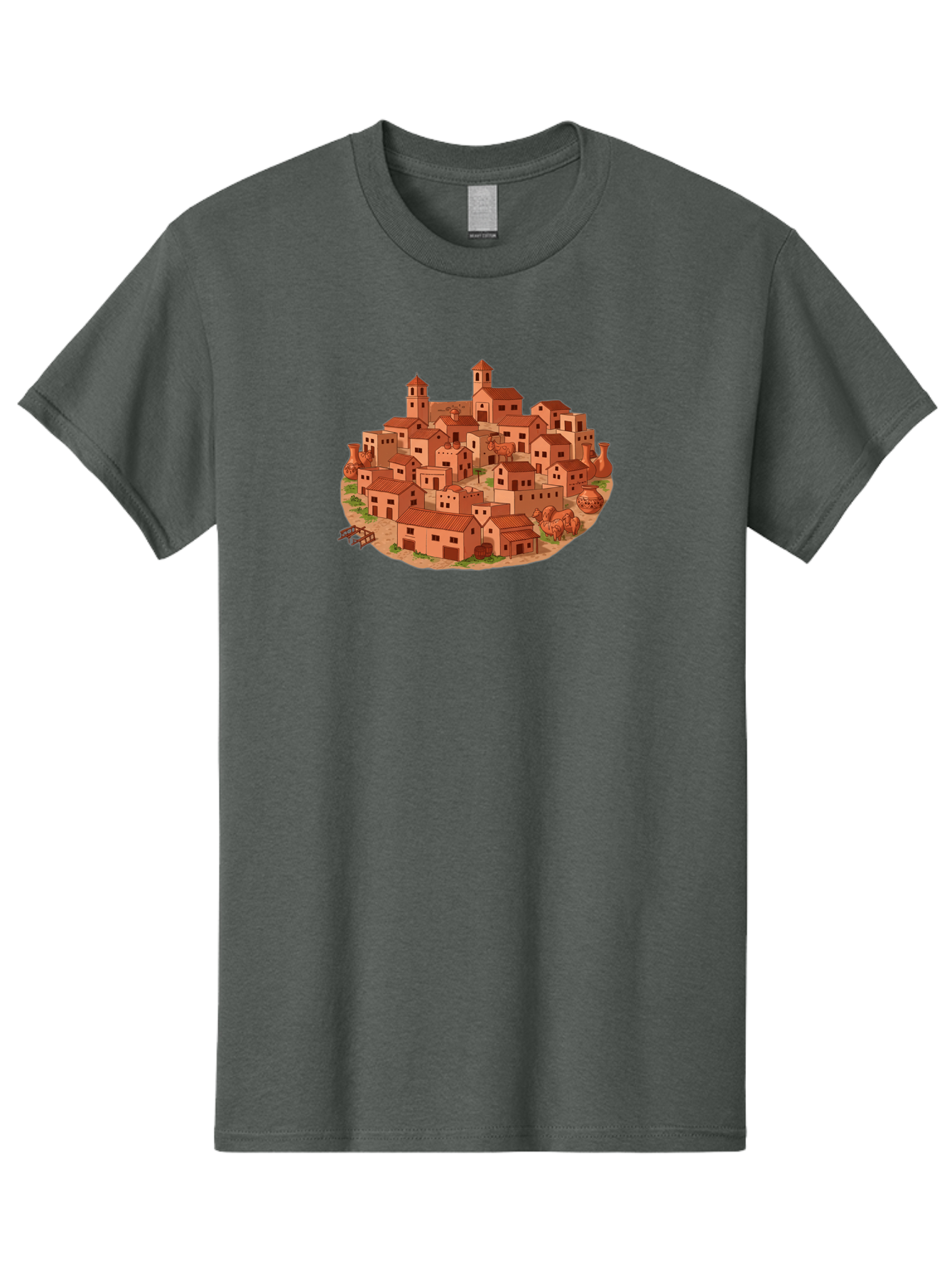 Medieval-Village-1 Men'S Graphic Tee, 100% Cotton, Comfortable Casual Summer Wear, Machine Washable, Vintage Camera, Old Camera, Antique Camera, Black Camera, Classic Photography, Photography Equipment, Nostalgic Device, Film Camera, Bag768