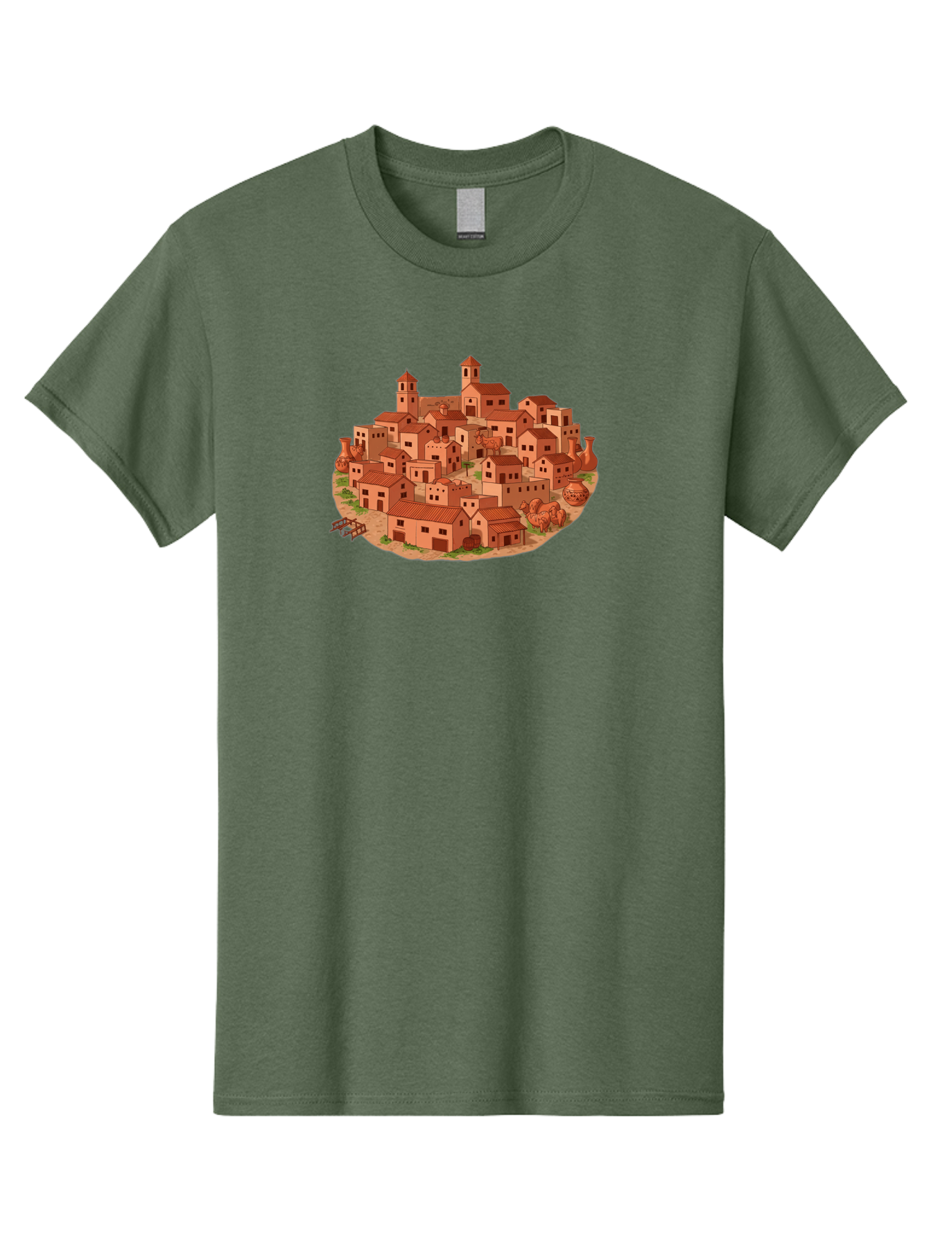 Medieval-Village-1 Men'S Graphic Tee, 100% Cotton, Comfortable Casual Summer Wear, Machine Washable, Vintage Camera, Old Camera, Antique Camera, Black Camera, Classic Photography, Photography Equipment, Nostalgic Device, Film Camera, Bag768