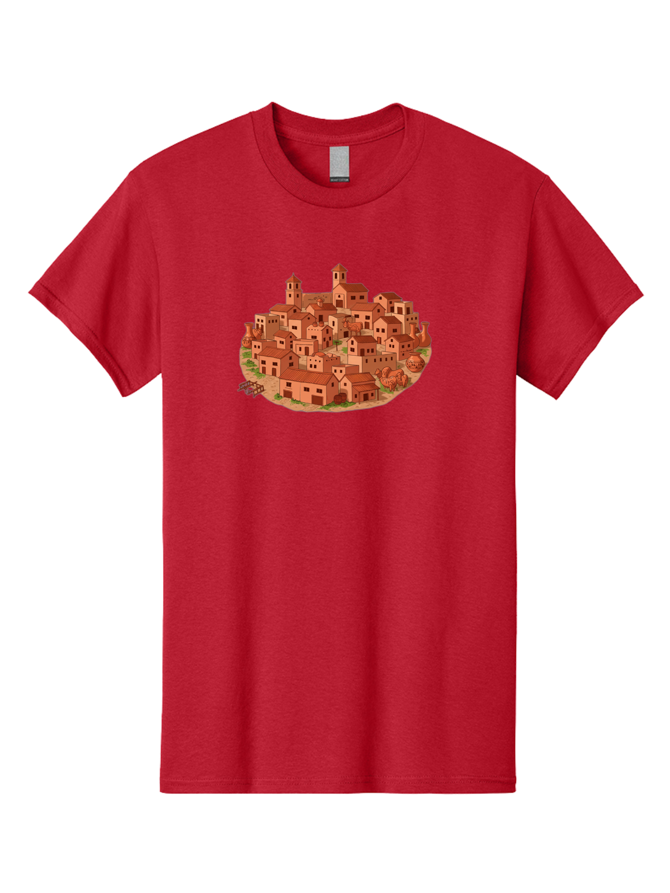 Medieval-Village-1 Men'S Graphic Tee, 100% Cotton, Comfortable Casual Summer Wear, Machine Washable, Vintage Camera, Old Camera, Antique Camera, Black Camera, Classic Photography, Photography Equipment, Nostalgic Device, Film Camera, Bag768