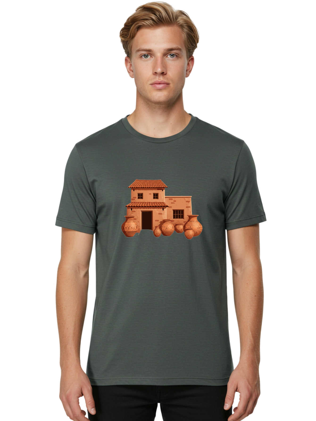 Mediterranean-House Men'S Graphic Tee, 100% Cotton, Comfortable Casual Summer Wear, Machine Washable, Vintage Camera, Old Camera, Antique Camera, Black Camera, Classic Photography, Photography Equipment, Nostalgic Device, Film Camera, Bag770