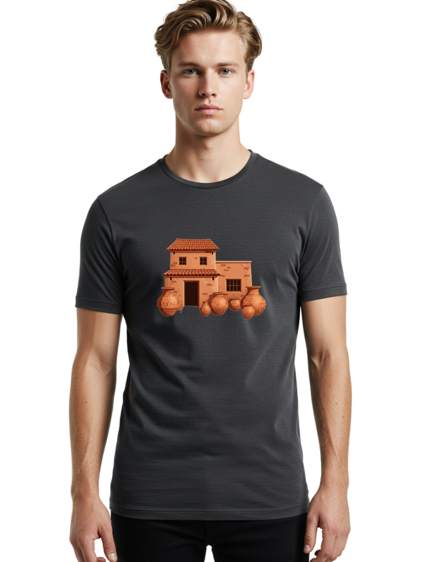 Mediterranean-House Men'S Graphic Tee, 100% Cotton, Comfortable Casual Summer Wear, Machine Washable, Vintage Camera, Old Camera, Antique Camera, Black Camera, Classic Photography, Photography Equipment, Nostalgic Device, Film Camera, Bag770