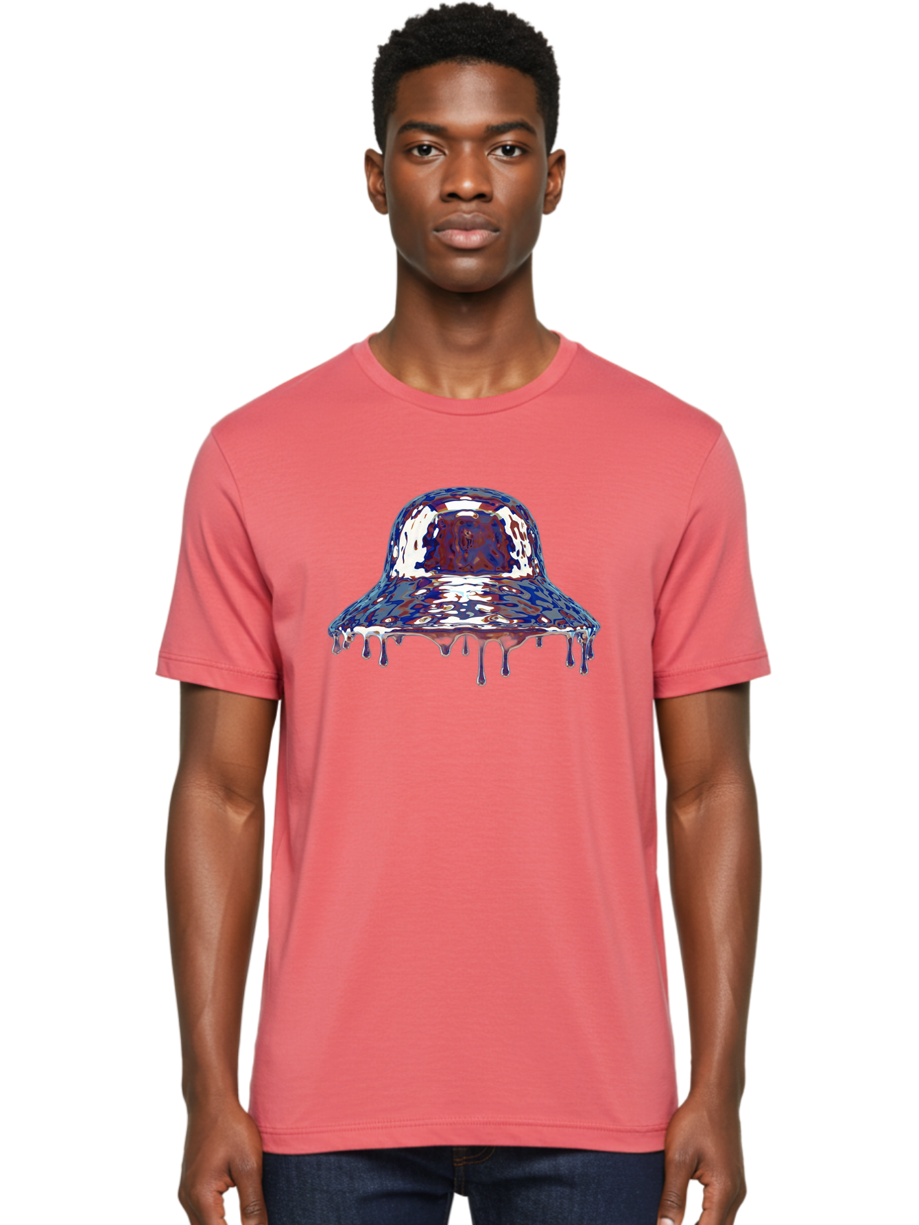 Melting-Bucket-Hat Men'S Graphic Tee, 100% Cotton, Comfortable Casual Summer Wear, Machine Washable, Vintage Camera, Old Camera, Antique Camera, Black Camera, Classic Photography, Photography Equipment, Nostalgic Device, Film Camera, Bag772