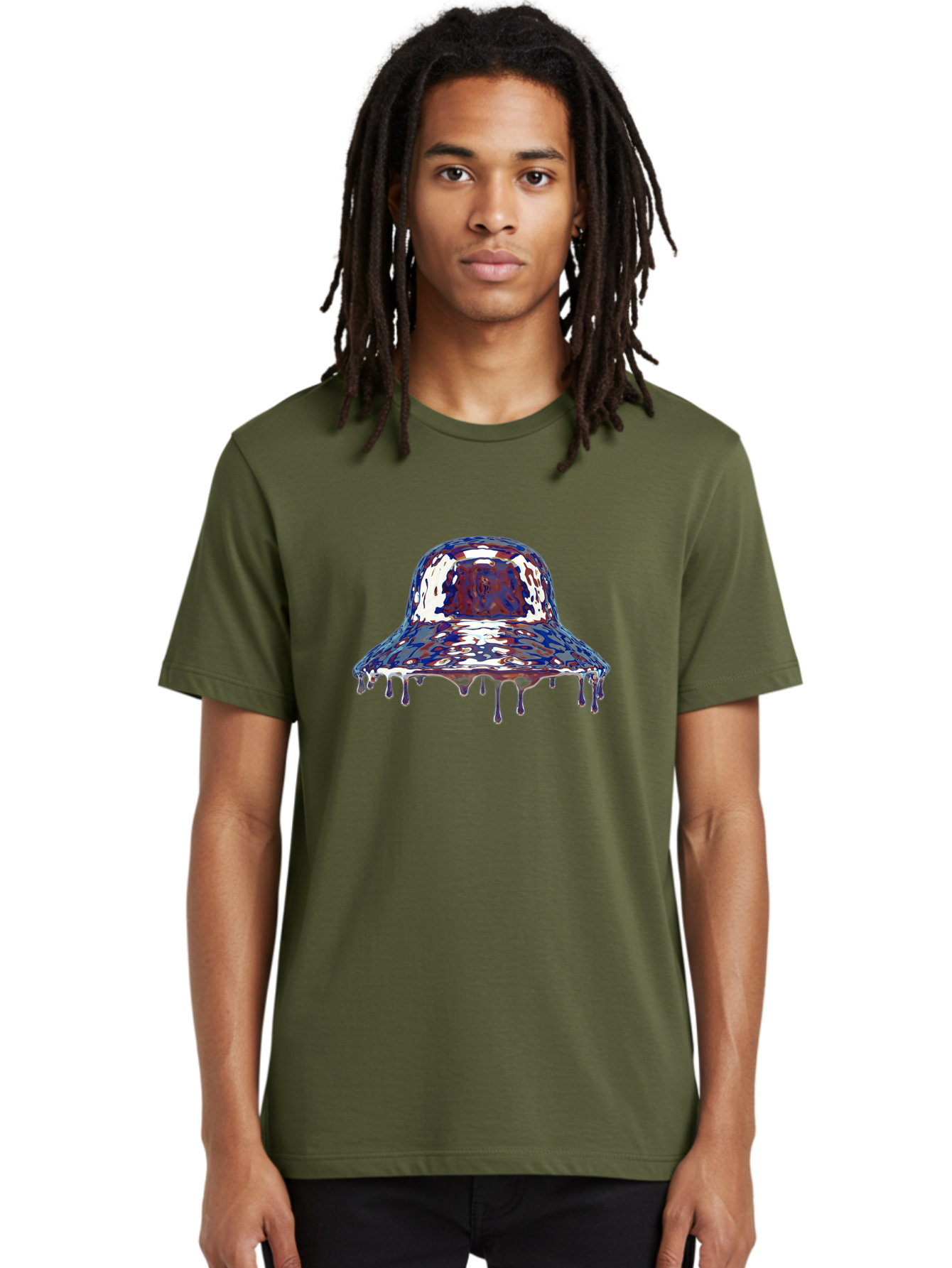 Melting-Bucket-Hat Men'S Graphic Tee, 100% Cotton, Comfortable Casual Summer Wear, Machine Washable, Vintage Camera, Old Camera, Antique Camera, Black Camera, Classic Photography, Photography Equipment, Nostalgic Device, Film Camera, Bag772