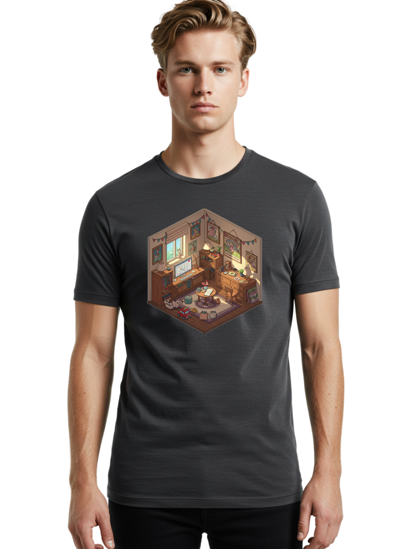 Metal-Gear-Solid-Room Men'S Graphic Tee, 100% Cotton, Comfortable Casual Summer Wear, Machine Washable, Vintage Camera, Old Camera, Antique Camera, Black Camera, Classic Photography, Photography Equipment, Nostalgic Device, Film Camera, Bag775