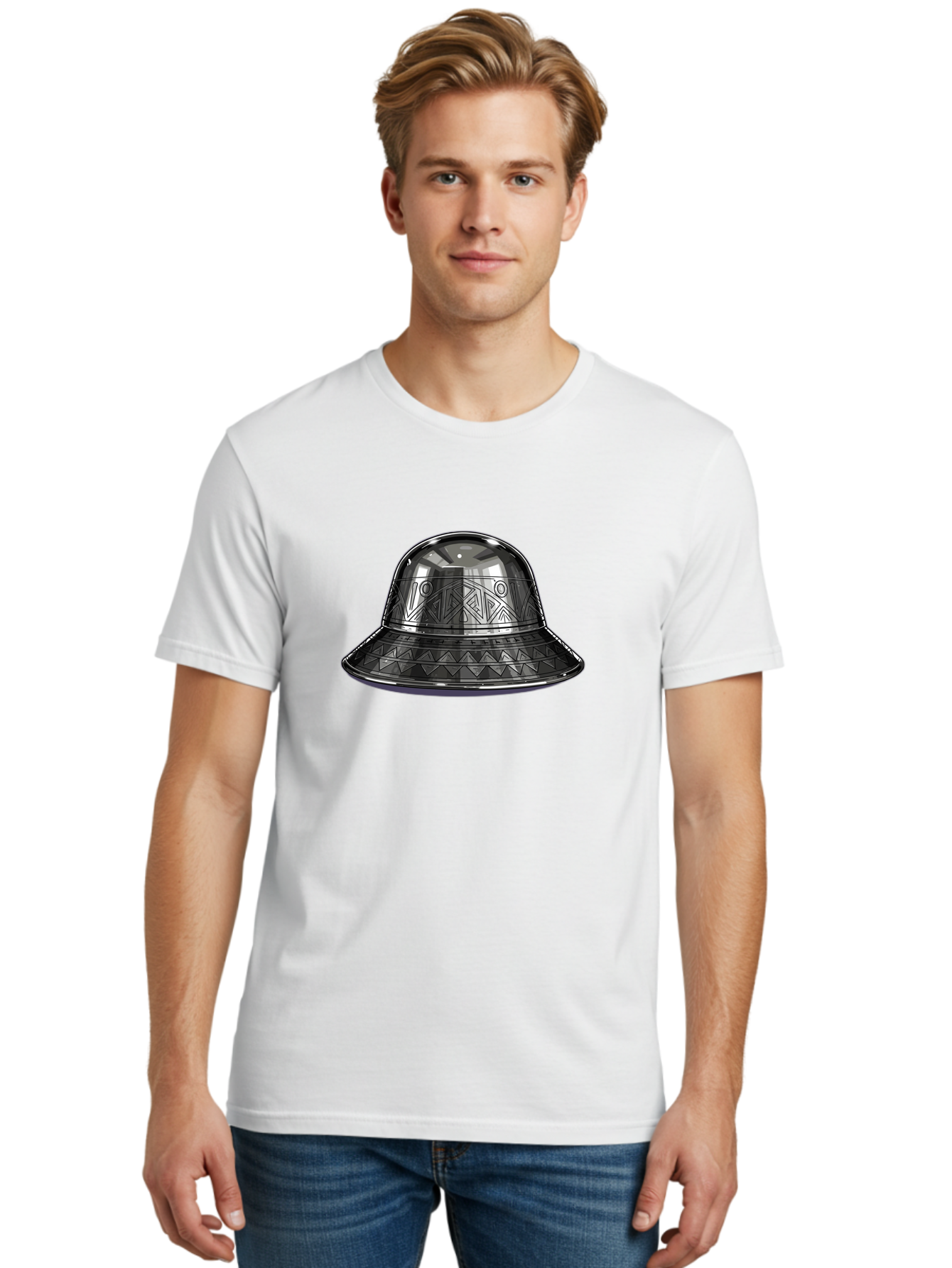 Metallic-Dome-Shaped-Object Men'S Graphic Tee, 100% Cotton, Comfortable Casual Summer Wear, Machine Washable, Vintage Camera, Old Camera, Antique Camera, Black Camera, Classic Photography, Photography Equipment, Nostalgic Device, Film Camera, Bag777