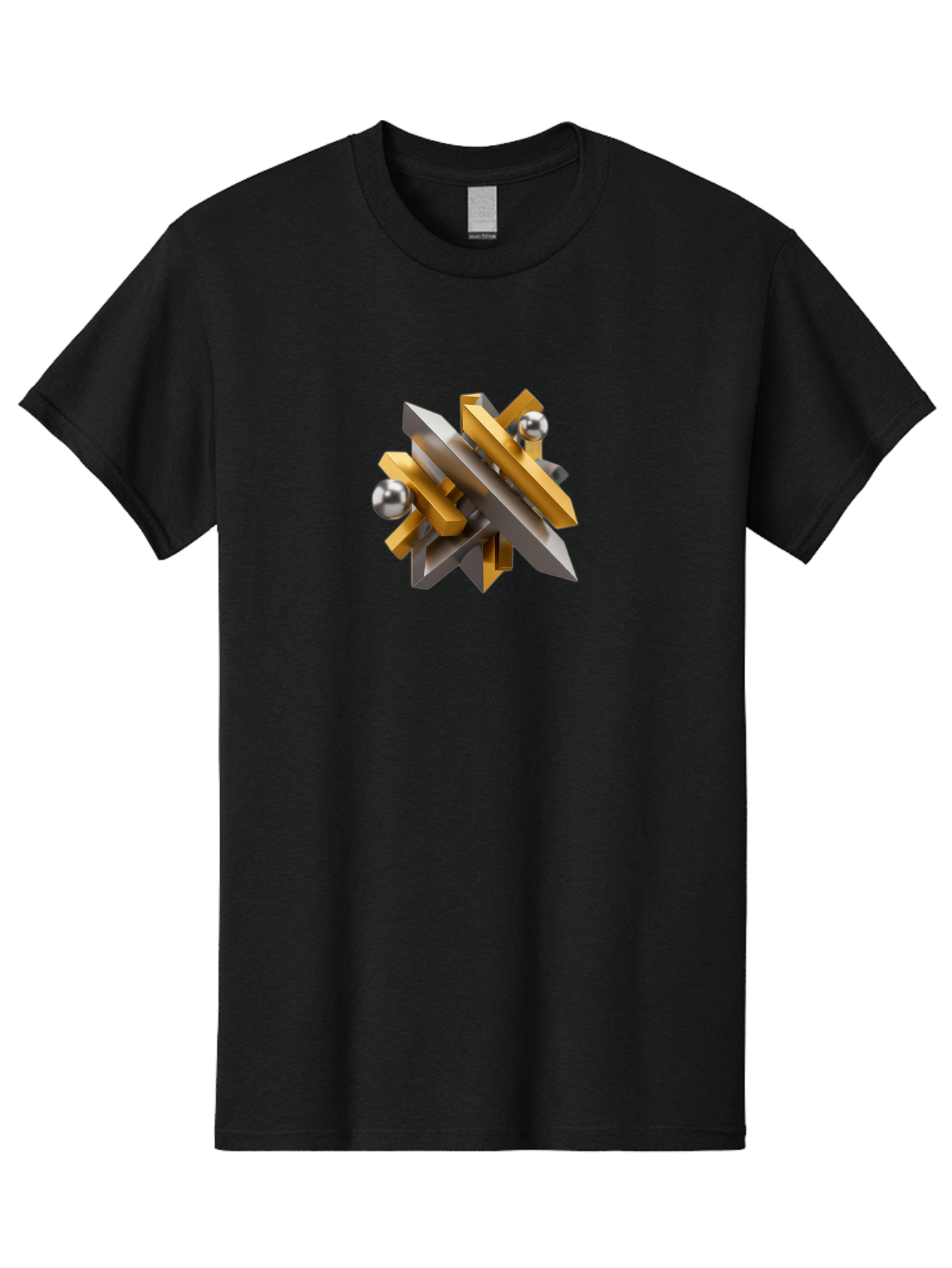 Metallic-Geometric-Shapes Men'S Graphic Tee, 100% Cotton, Comfortable Casual Summer Wear, Machine Washable, Vintage Camera, Old Camera, Antique Camera, Black Camera, Classic Photography, Photography Equipment, Nostalgic Device, Film Camera, Bag779