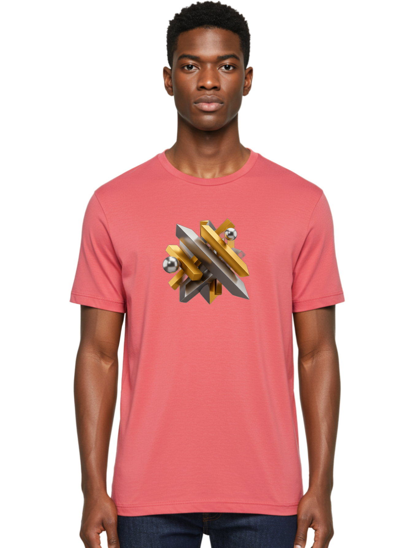 Metallic-Geometric-Shapes Men'S Graphic Tee, 100% Cotton, Comfortable Casual Summer Wear, Machine Washable, Vintage Camera, Old Camera, Antique Camera, Black Camera, Classic Photography, Photography Equipment, Nostalgic Device, Film Camera, Bag779