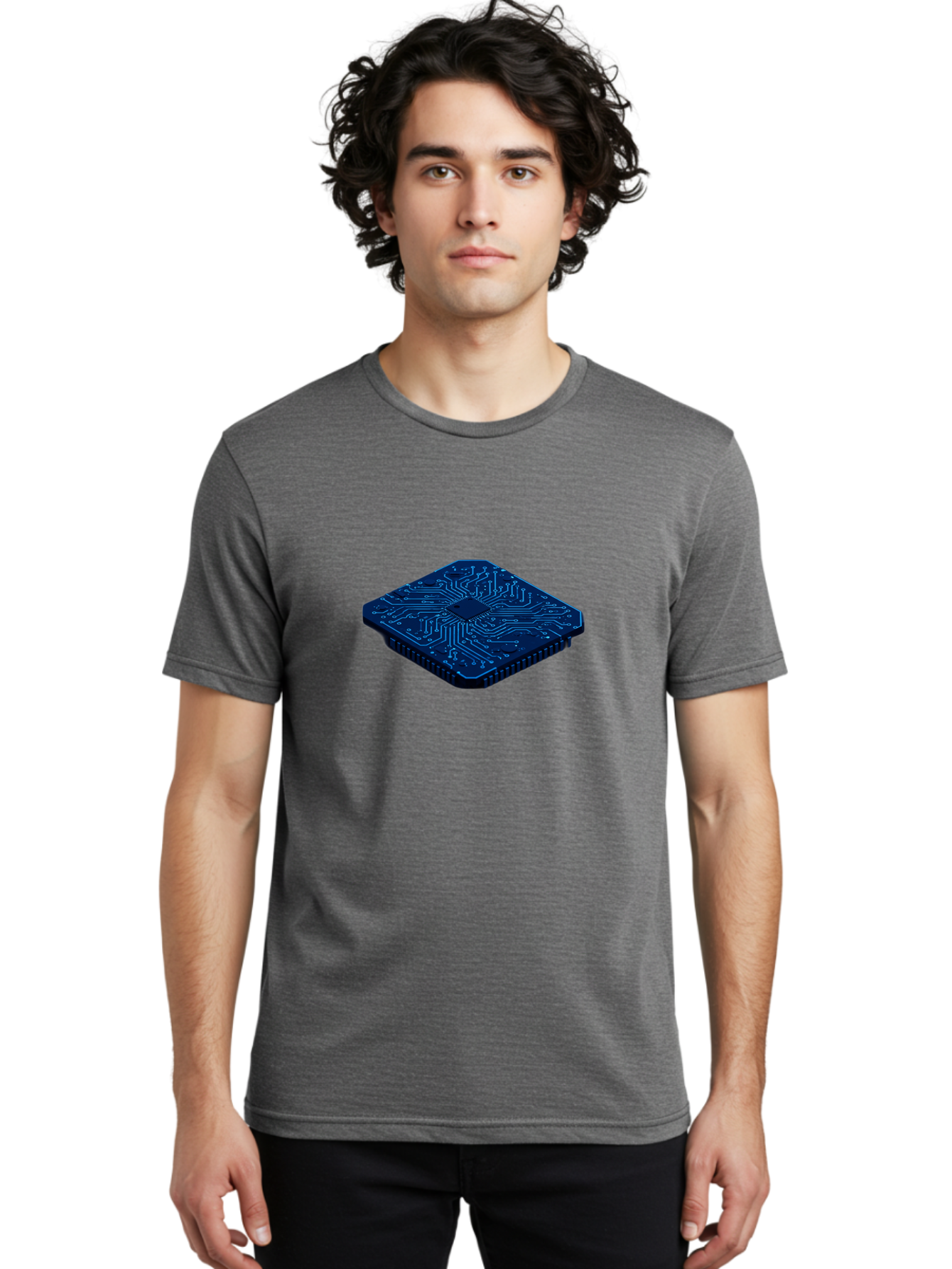 Microchip Men'S Graphic Tee, 100% Cotton, Comfortable Casual Summer Wear, Machine Washable, Vintage Camera, Old Camera, Antique Camera, Black Camera, Classic Photography, Photography Equipment, Nostalgic Device, Film Camera, Camera Art Bag785