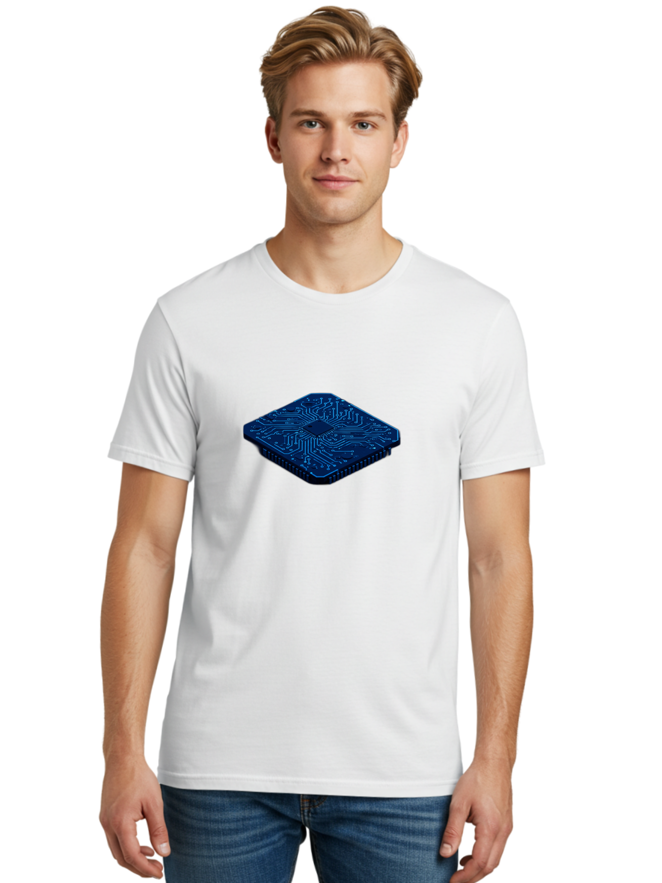 Microchip Men'S Graphic Tee, 100% Cotton, Comfortable Casual Summer Wear, Machine Washable, Vintage Camera, Old Camera, Antique Camera, Black Camera, Classic Photography, Photography Equipment, Nostalgic Device, Film Camera, Camera Art Bag785