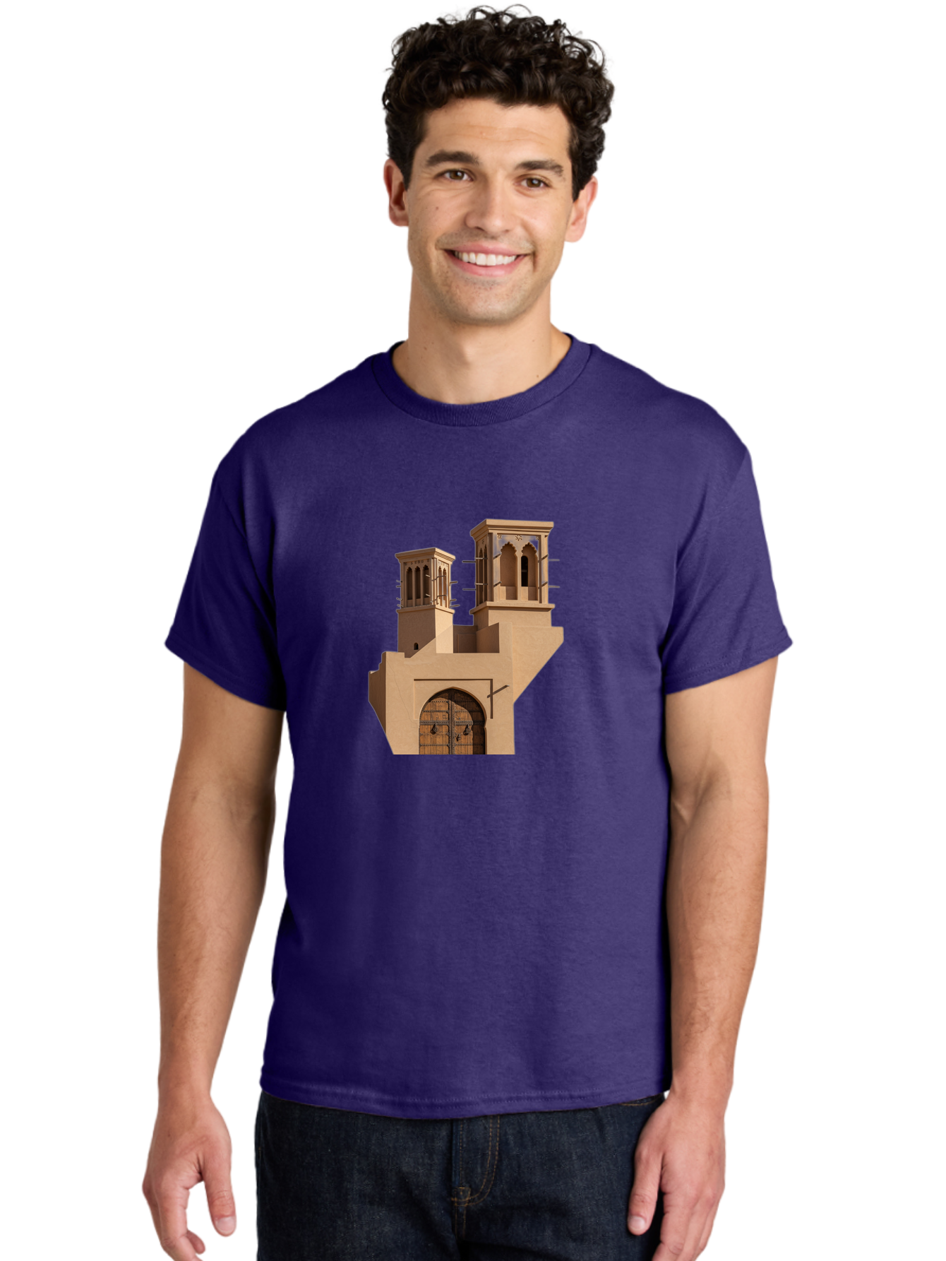 Middle-Eastern-Architecture Men'S Graphic Tee, 100% Cotton, Comfortable Casual Summer Wear, Machine Washable, Vintage Camera, Old Camera, Antique Camera, Black Camera, Classic Photography, Photography Equipment, Nostalgic Device, Film Camera, Bag786