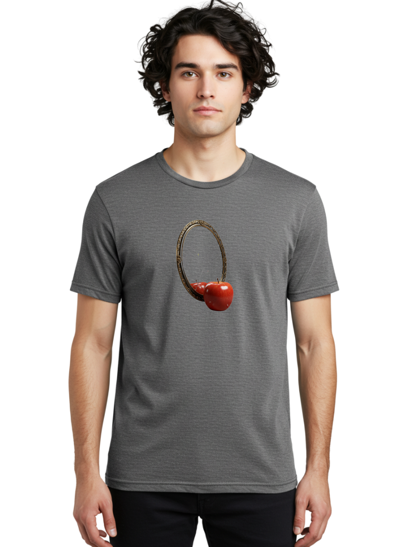 Mirror-Apple Men'S Graphic Tee, 100% Cotton, Comfortable Casual Summer Wear, Machine Washable, Vintage Camera, Old Camera, Antique Camera, Black Camera, Classic Photography, Photography Equipment, Nostalgic Device, Film Camera, Camera Art Bag792