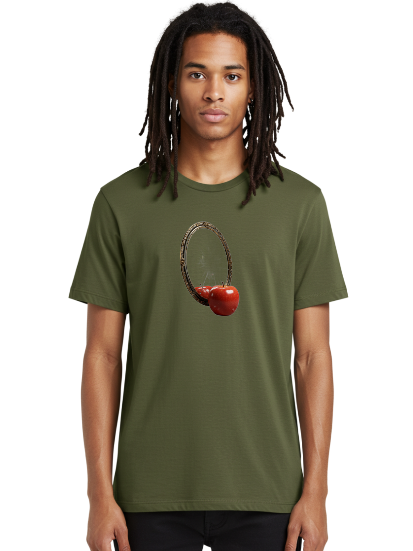 Mirror-Apple Men'S Graphic Tee, 100% Cotton, Comfortable Casual Summer Wear, Machine Washable, Vintage Camera, Old Camera, Antique Camera, Black Camera, Classic Photography, Photography Equipment, Nostalgic Device, Film Camera, Camera Art Bag792