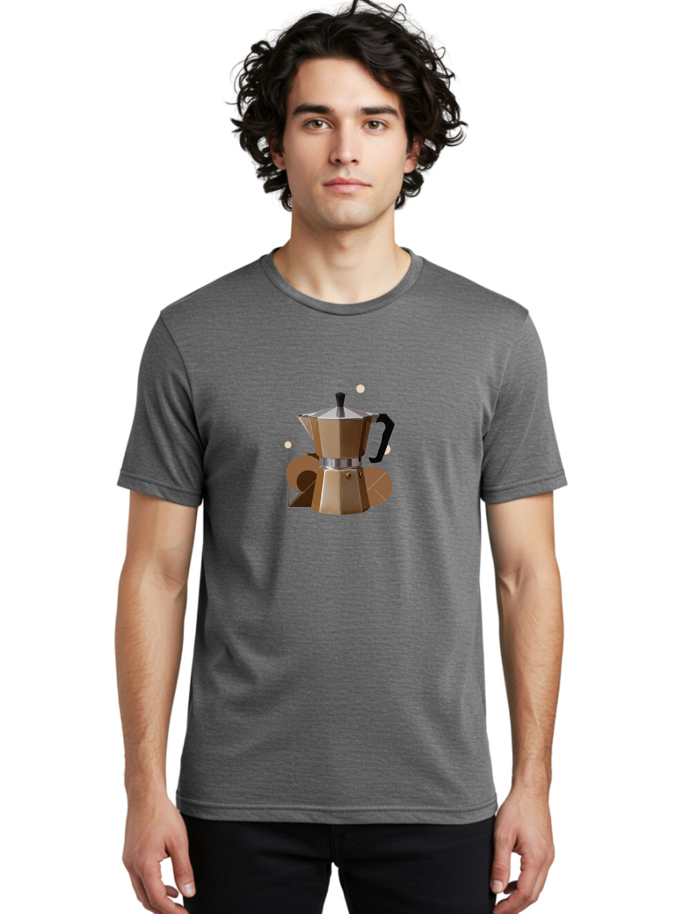 Moka-Pot-1 Men'S Graphic Tee, 100% Cotton, Comfortable Casual Summer Wear, Machine Washable, Vintage Camera, Old Camera, Antique Camera, Black Camera, Classic Photography, Photography Equipment, Nostalgic Device, Film Camera, Camera Art Bag796