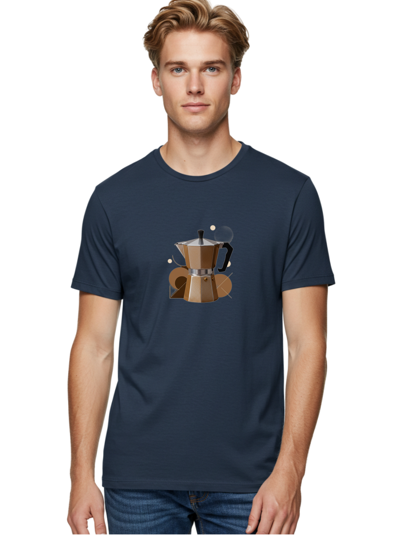 Moka-Pot-1 Men'S Graphic Tee, 100% Cotton, Comfortable Casual Summer Wear, Machine Washable, Vintage Camera, Old Camera, Antique Camera, Black Camera, Classic Photography, Photography Equipment, Nostalgic Device, Film Camera, Camera Art Bag796