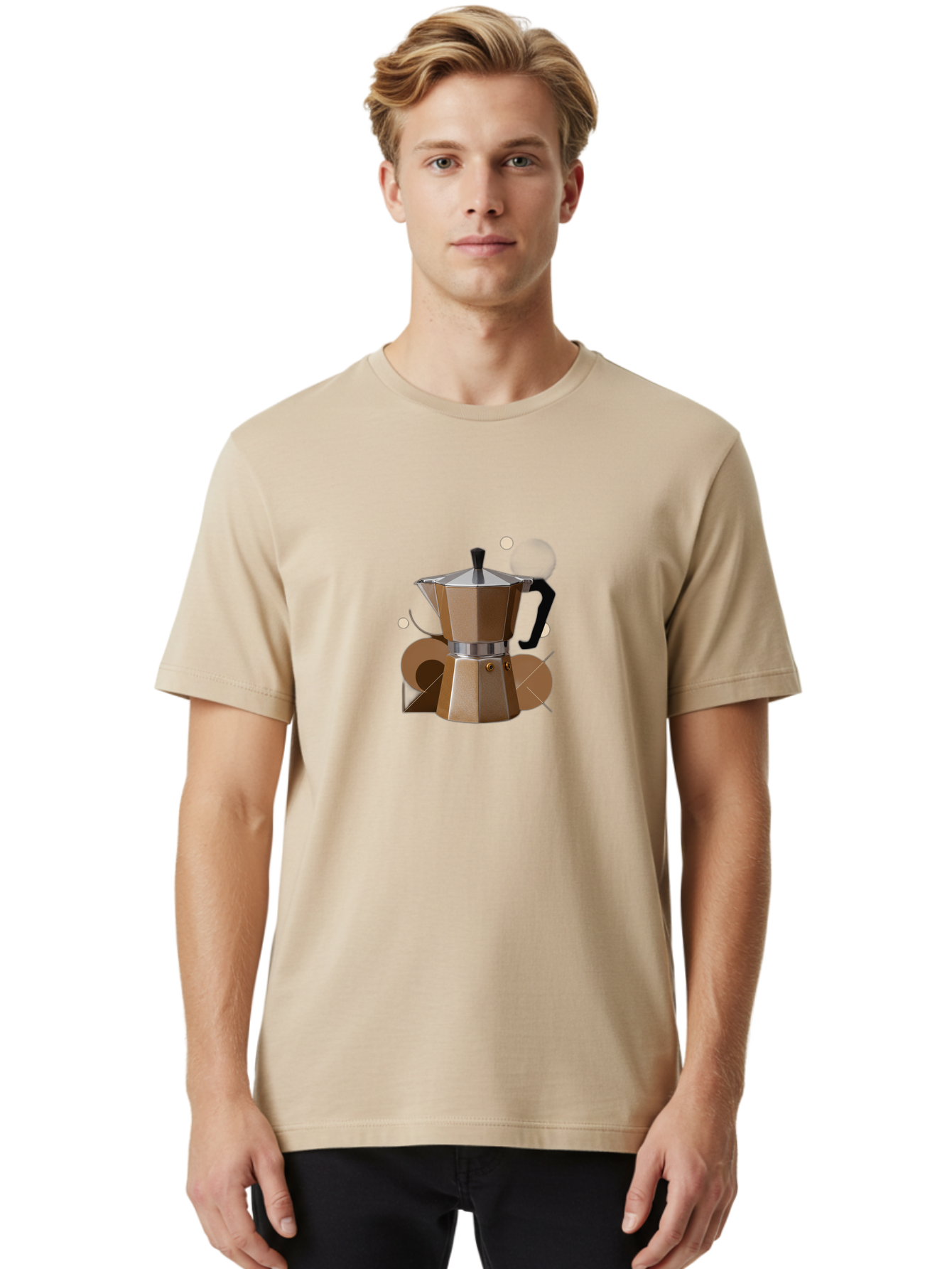 Moka-Pot-1 Men'S Graphic Tee, 100% Cotton, Comfortable Casual Summer Wear, Machine Washable, Vintage Camera, Old Camera, Antique Camera, Black Camera, Classic Photography, Photography Equipment, Nostalgic Device, Film Camera, Camera Art Bag796