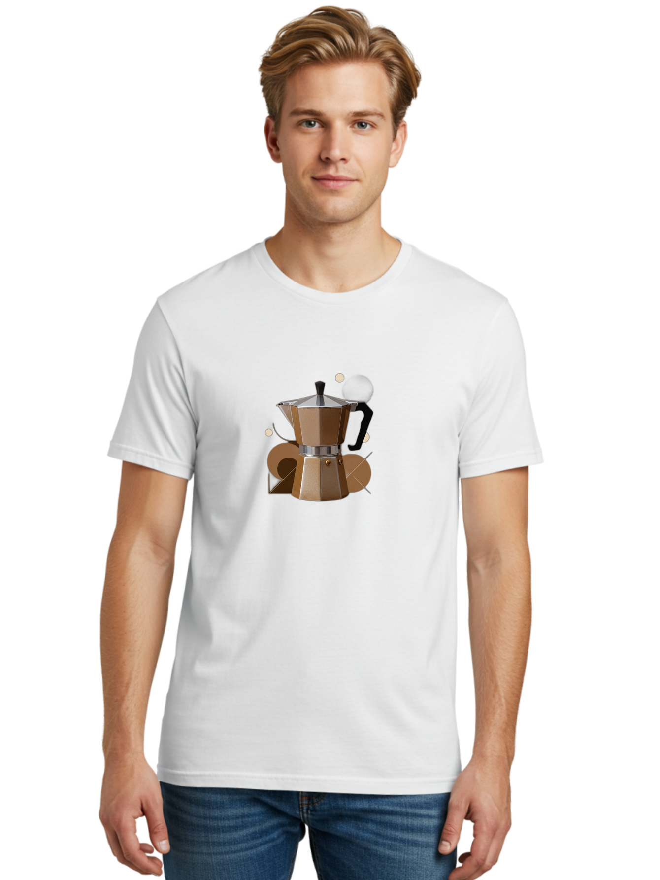 Moka-Pot-1 Men'S Graphic Tee, 100% Cotton, Comfortable Casual Summer Wear, Machine Washable, Vintage Camera, Old Camera, Antique Camera, Black Camera, Classic Photography, Photography Equipment, Nostalgic Device, Film Camera, Camera Art Bag796