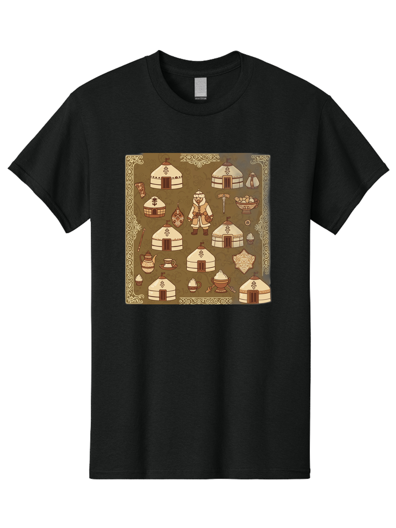 Mongolian-Yurt-Collection Men'S Graphic Tee, 100% Cotton, Comfortable Casual Summer Wear, Machine Washable, Vintage Camera, Old Camera, Antique Camera, Black Camera, Classic Photography, Photography Equipment, Nostalgic Device, Film Camera, Bag801