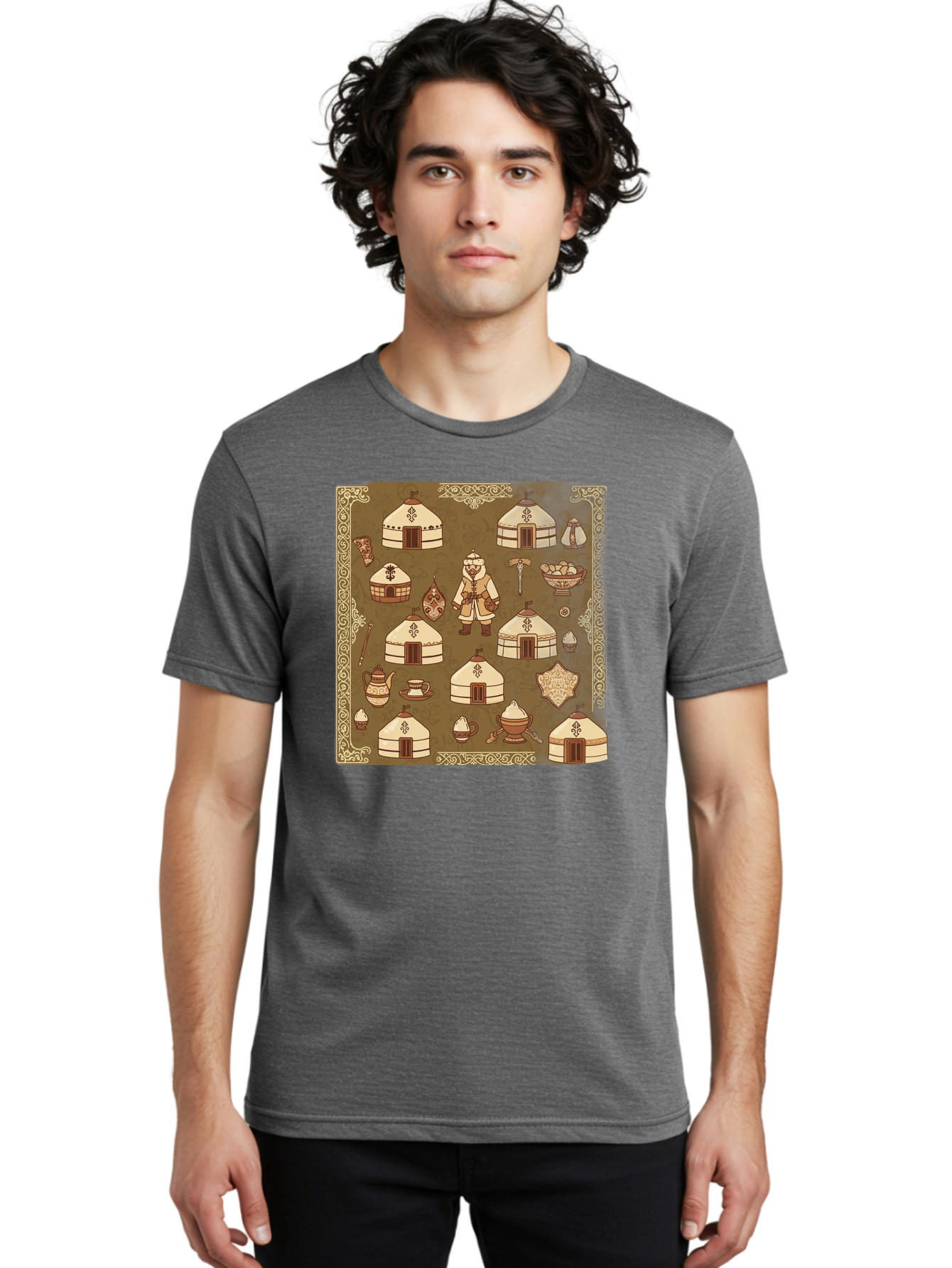 Mongolian-Yurt-Collection Men'S Graphic Tee, 100% Cotton, Comfortable Casual Summer Wear, Machine Washable, Vintage Camera, Old Camera, Antique Camera, Black Camera, Classic Photography, Photography Equipment, Nostalgic Device, Film Camera, Bag801